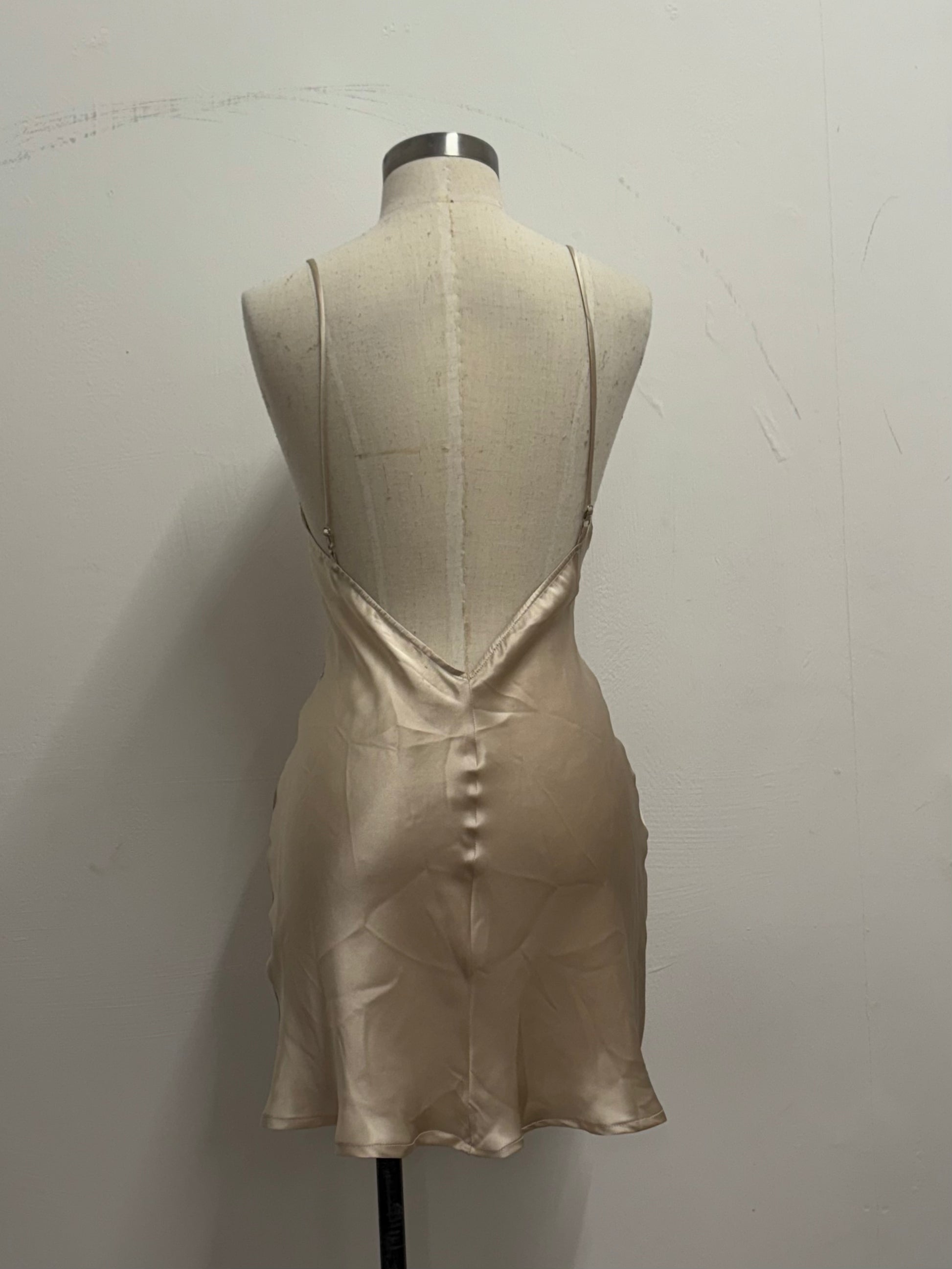 100% SILK AND LACE CAMISOLE DRESS XS/S