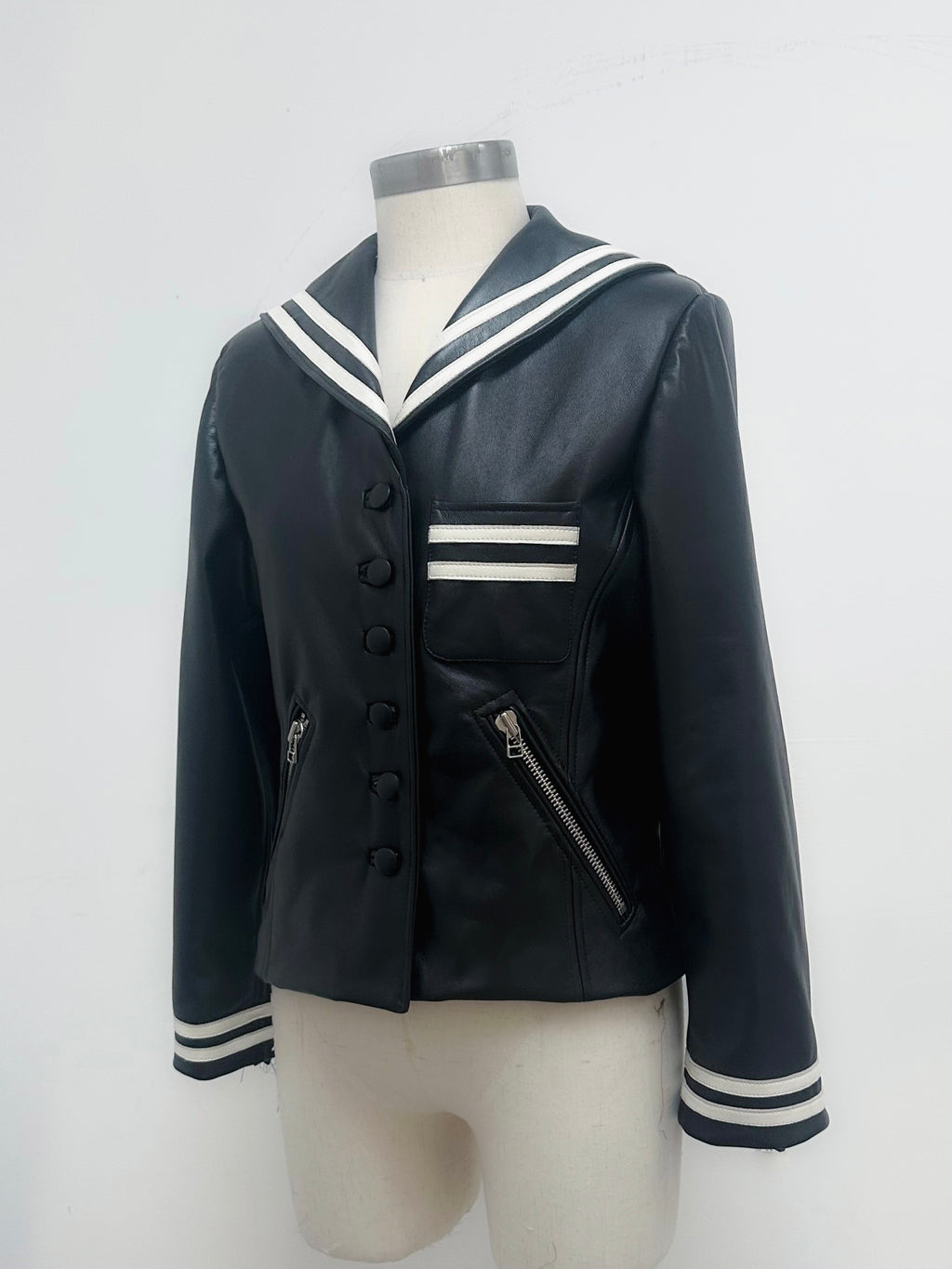 Tom Leather Sailor Jacket