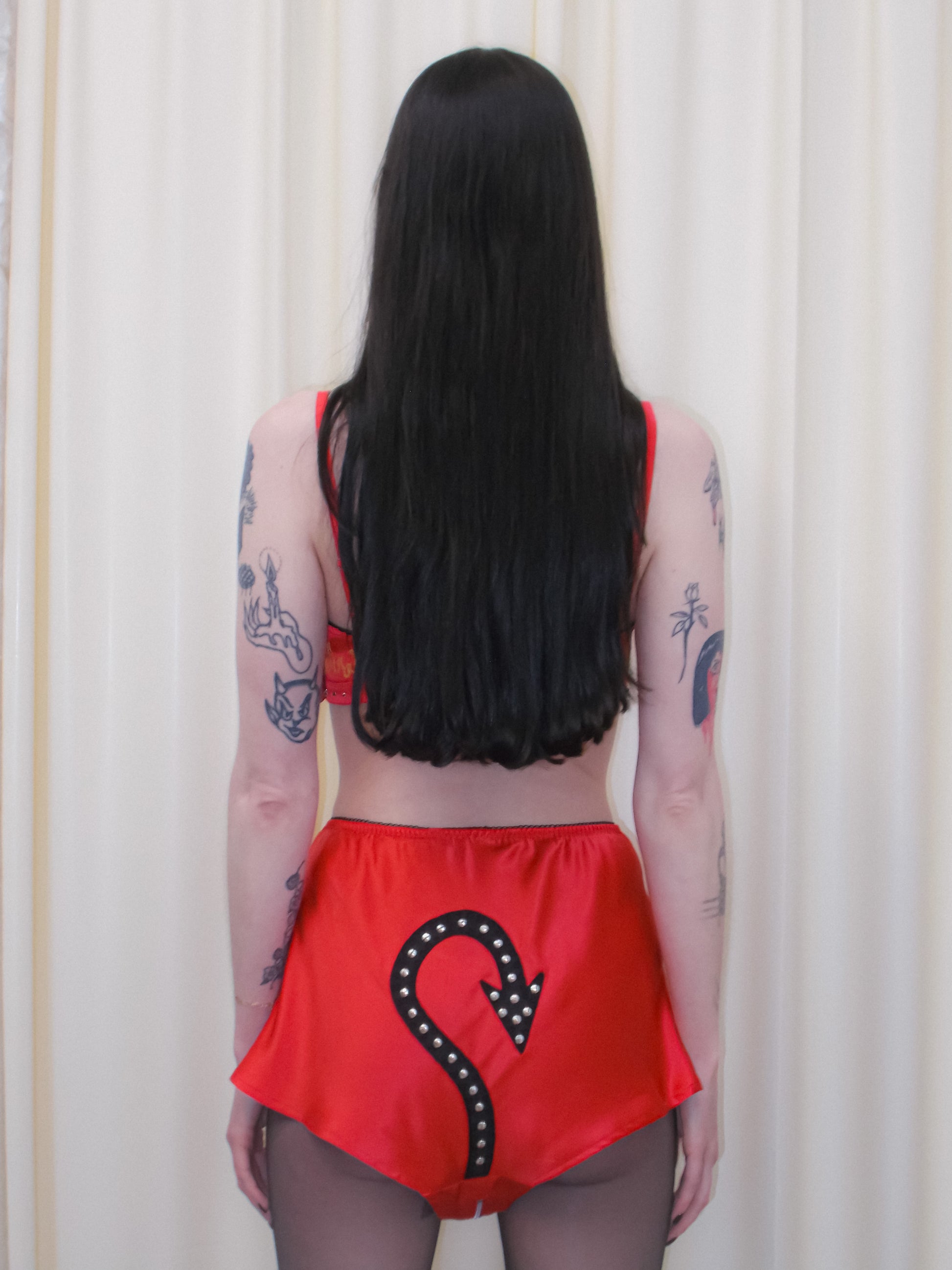 STRAIGHT TO HELL SOUVENIR SILK LINGERIE SET