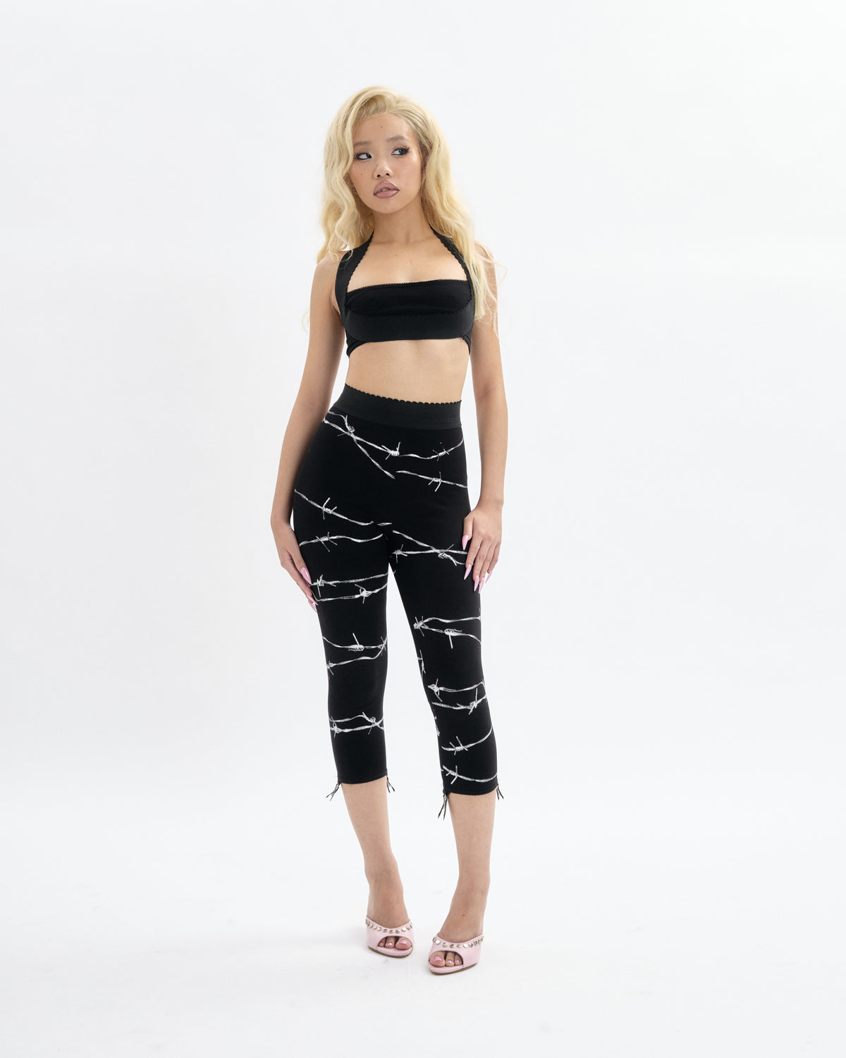 PICOT CAPRI PANT BARBED WIRE