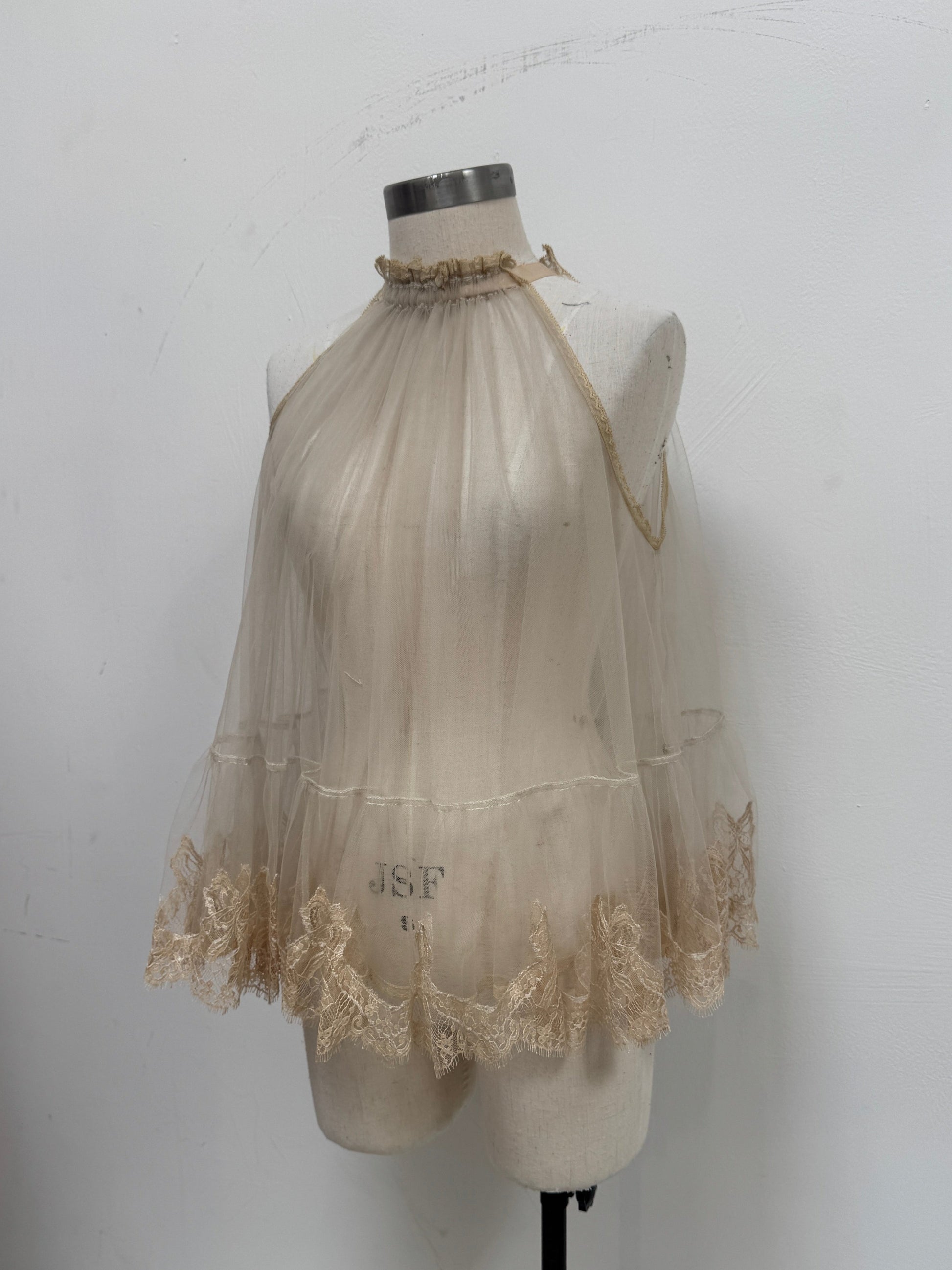 SAMPLE SALE - TULLE BABYDOLL HALTER TOP