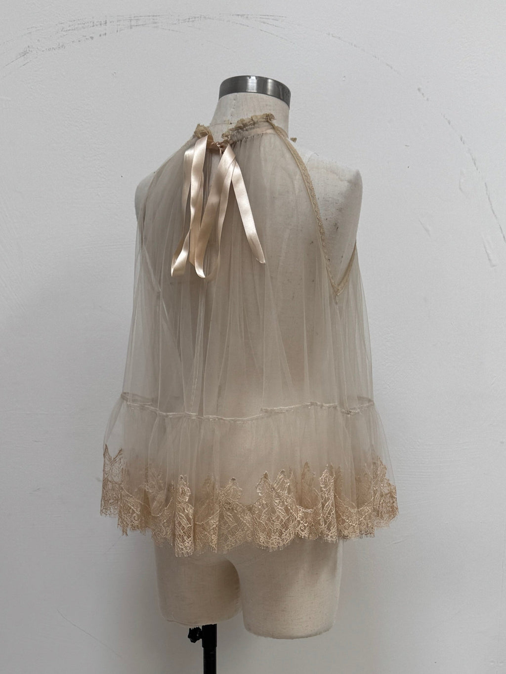 SAMPLE SALE - TULLE BABYDOLL HALTER TOP