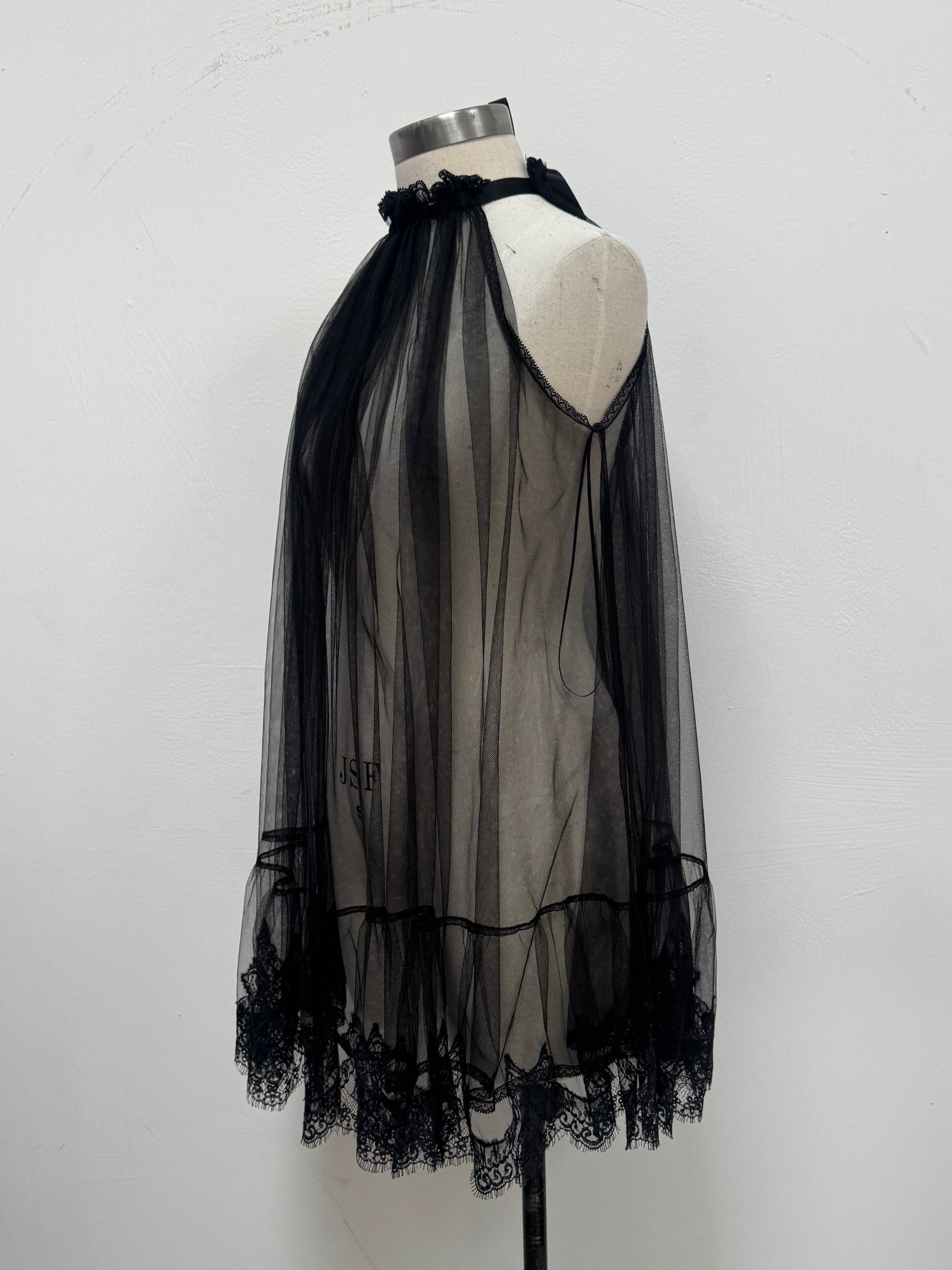 SAMPLE SALE - TULLE BABYDOLL HALTER DRESS