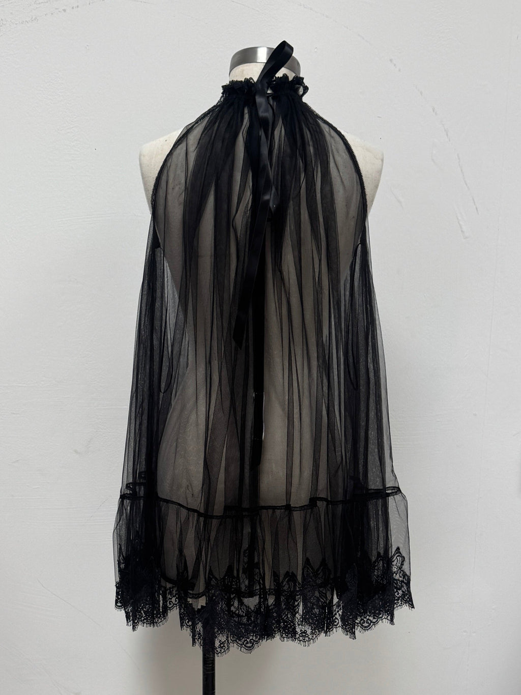 SAMPLE SALE - TULLE BABYDOLL HALTER DRESS