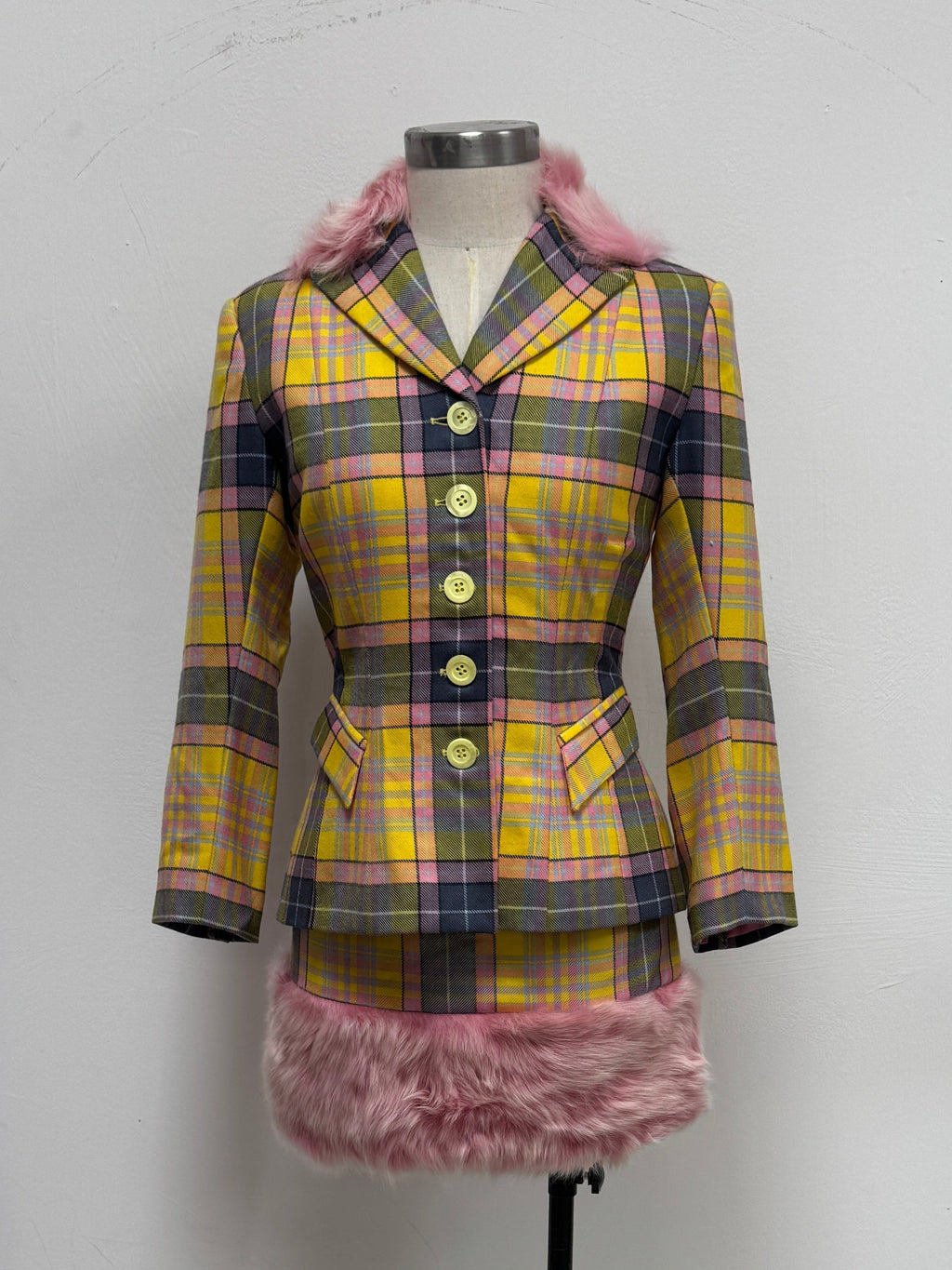 SAMPLE SALE - WOOL TARTAN SKIRT SUIT