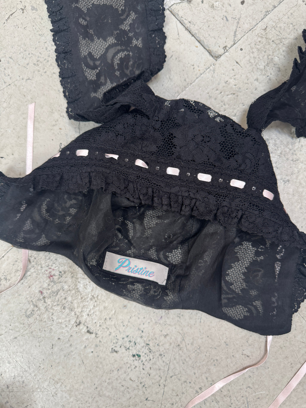 SAMPLE SALE - LACE BUNNY BONNET