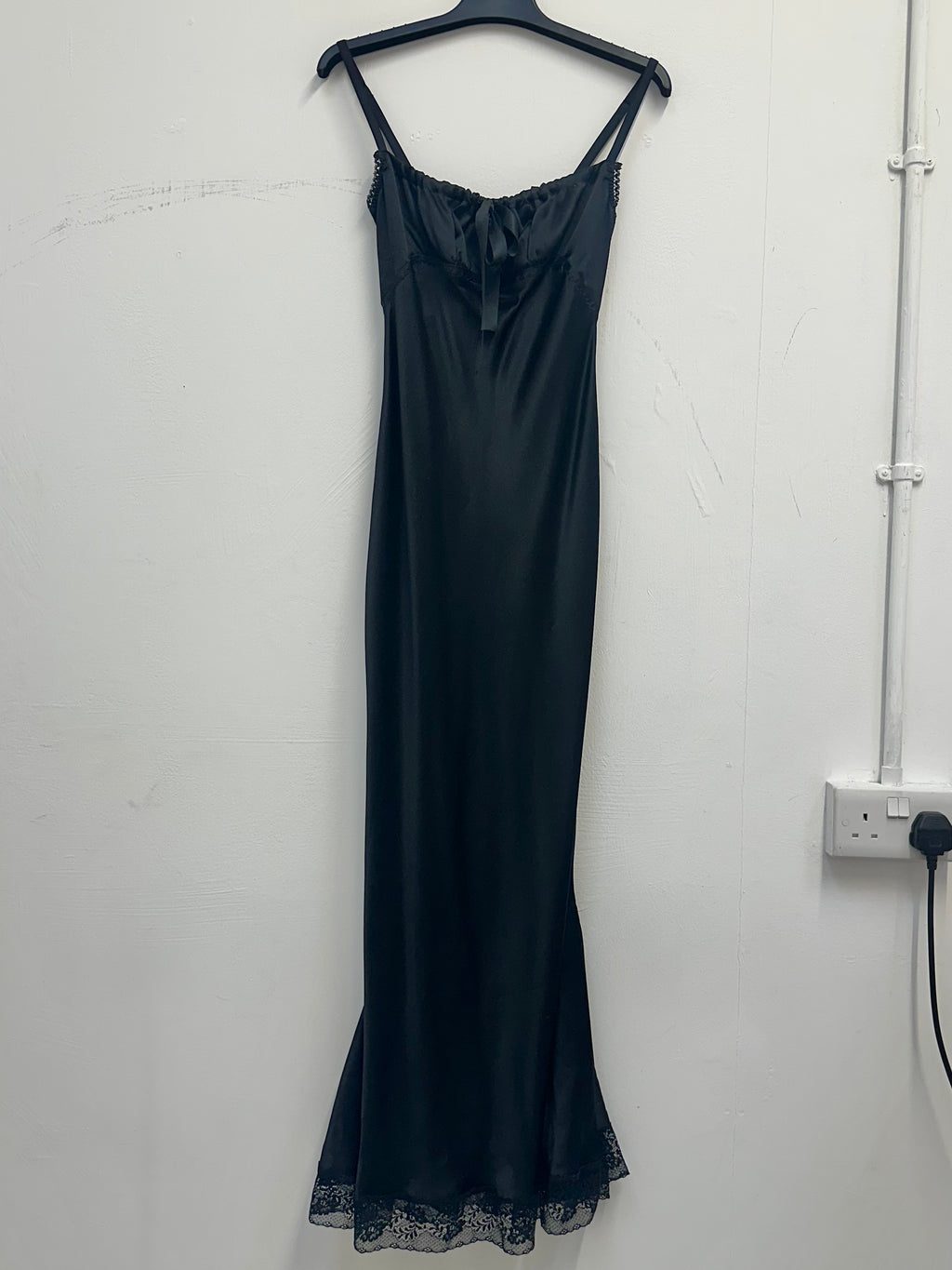 100% SILK BLACK DRESS XS/S