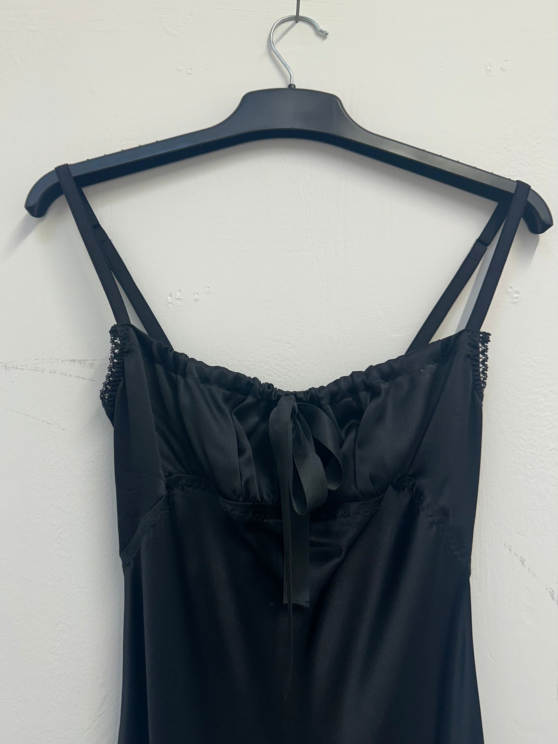 100% SILK BLACK DRESS XS/S