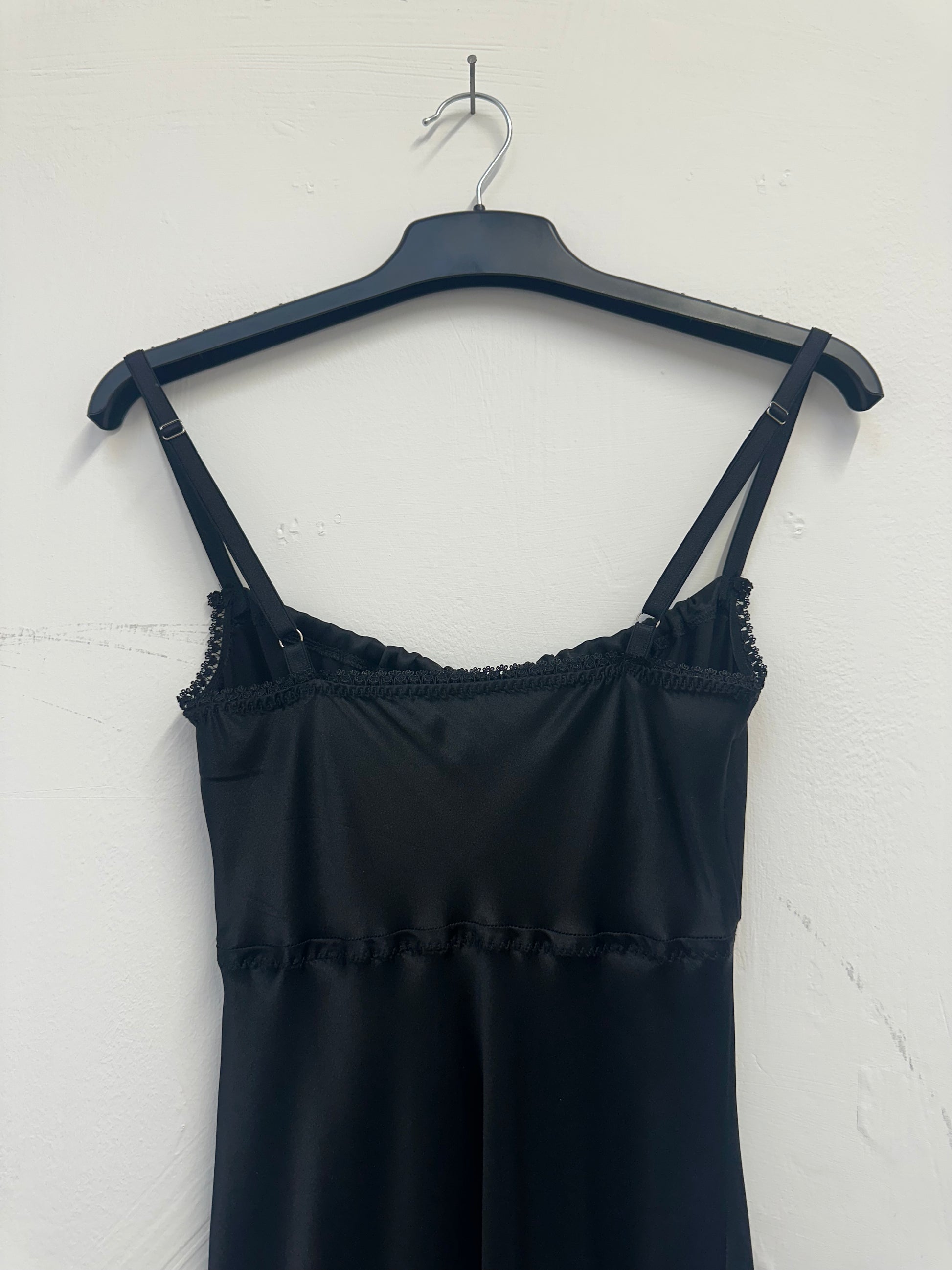 100% SILK BLACK DRESS XS/S