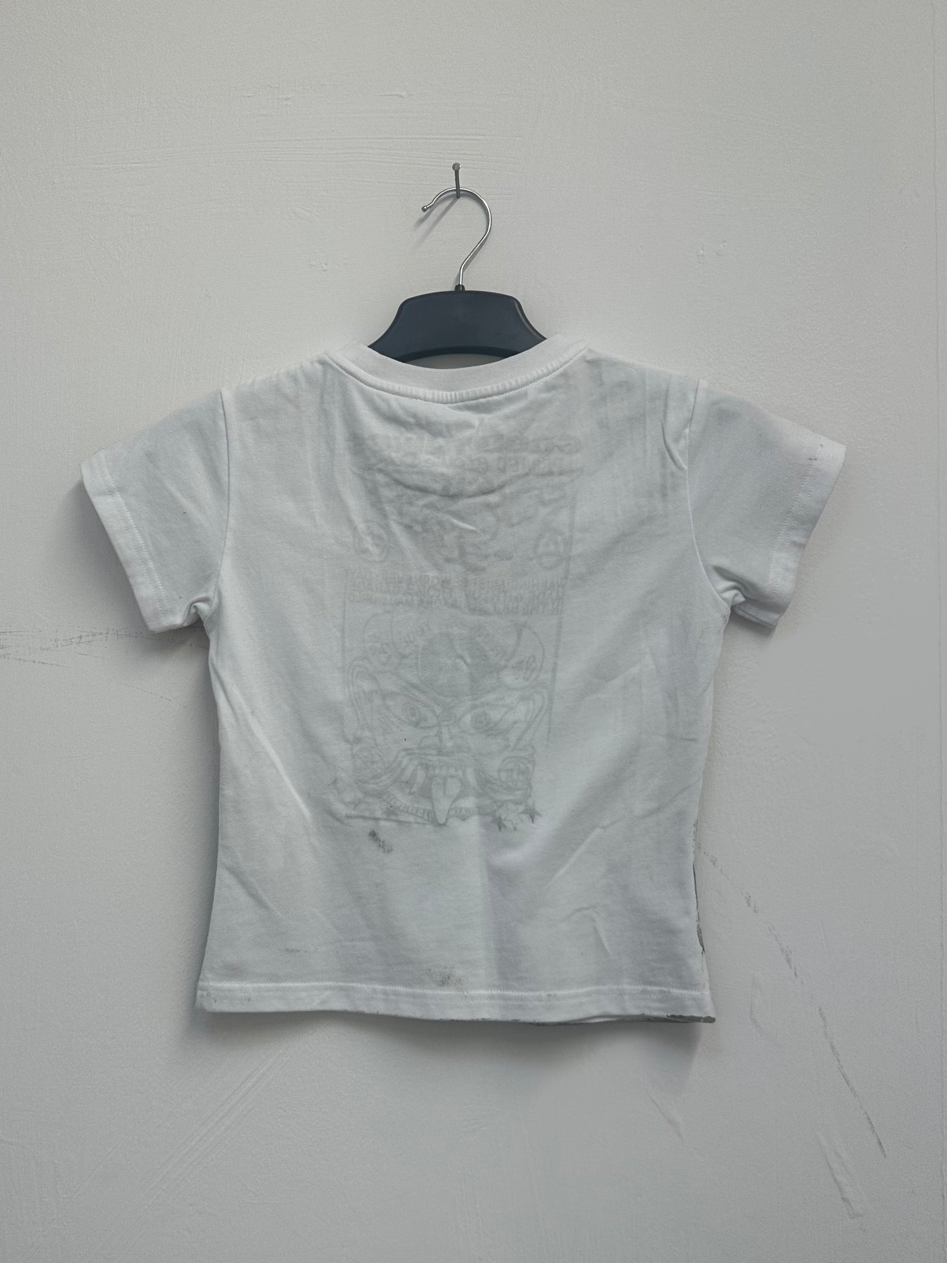 SCREEN PRINTED AND STUDDED T SHIRT SIZE XXS