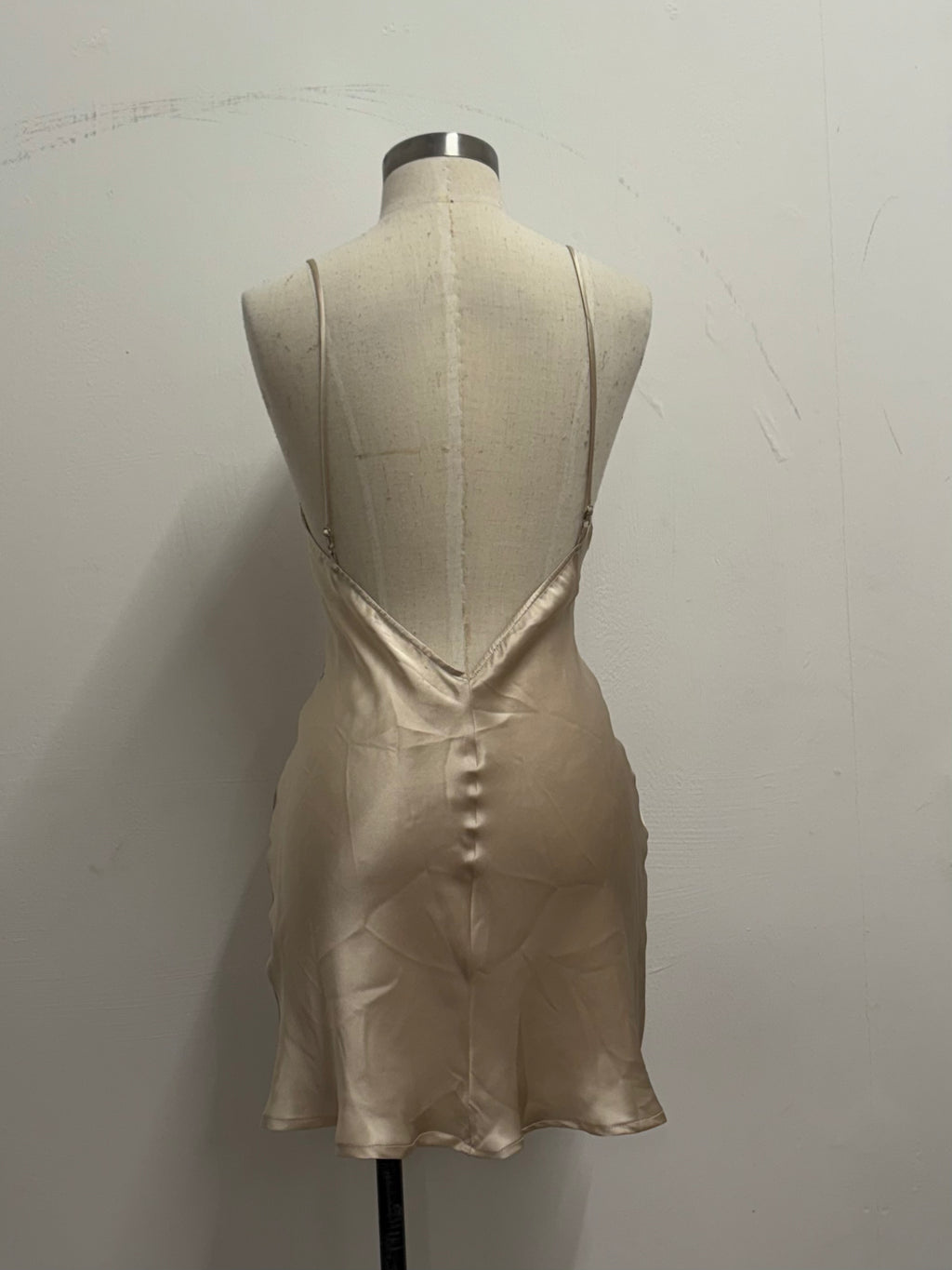 100% SILK AND LACE CAMISOLE DRESS XS/S