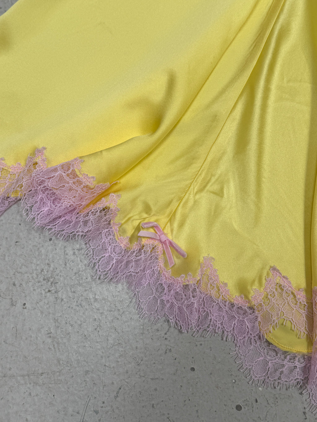 SAMPLE SALE - SILK BIAS CUT SKIRT WITH FRENCH LACE TRIM - S