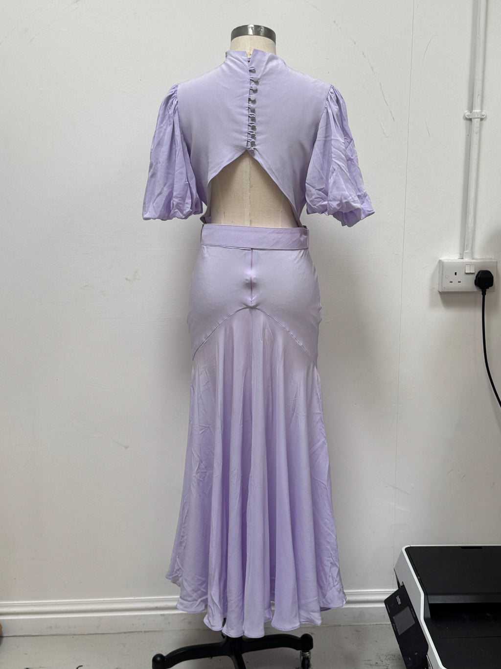 SAMPLE SALE - SILK BIAS CUT GOWN WITH BELT - XS/S