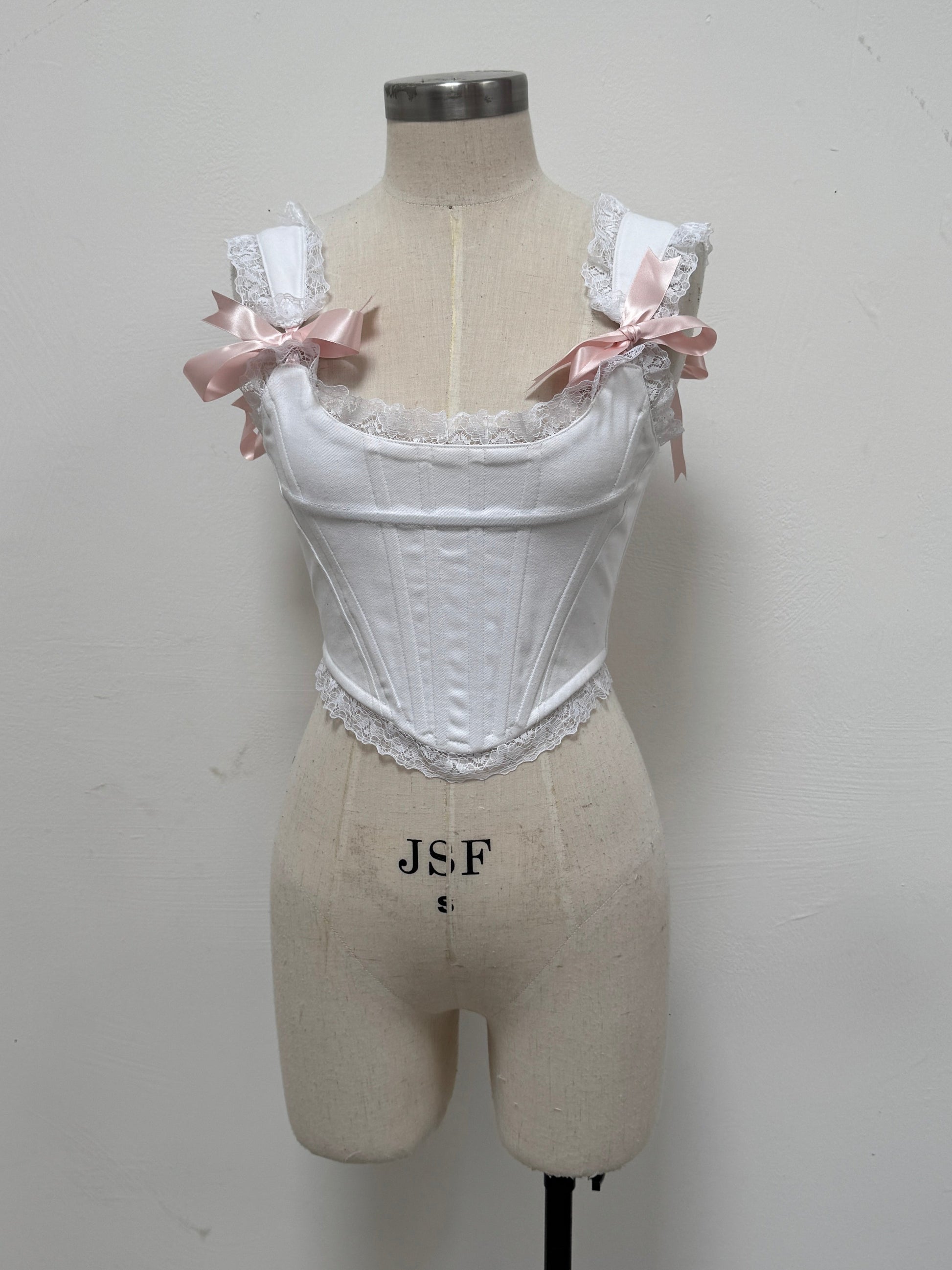 SAMPLE SALE - WHITE CORSET S
