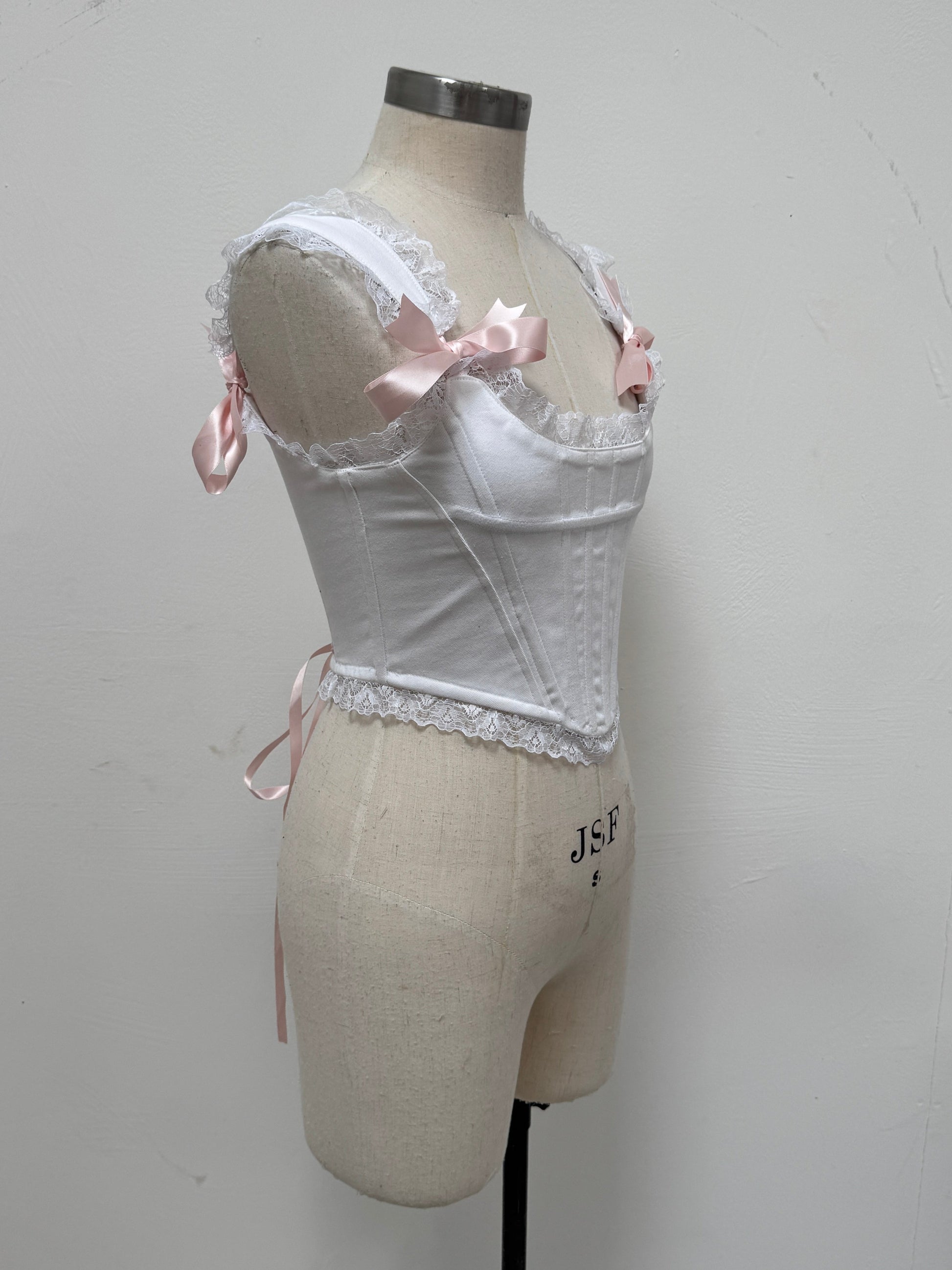 SAMPLE SALE - WHITE CORSET S