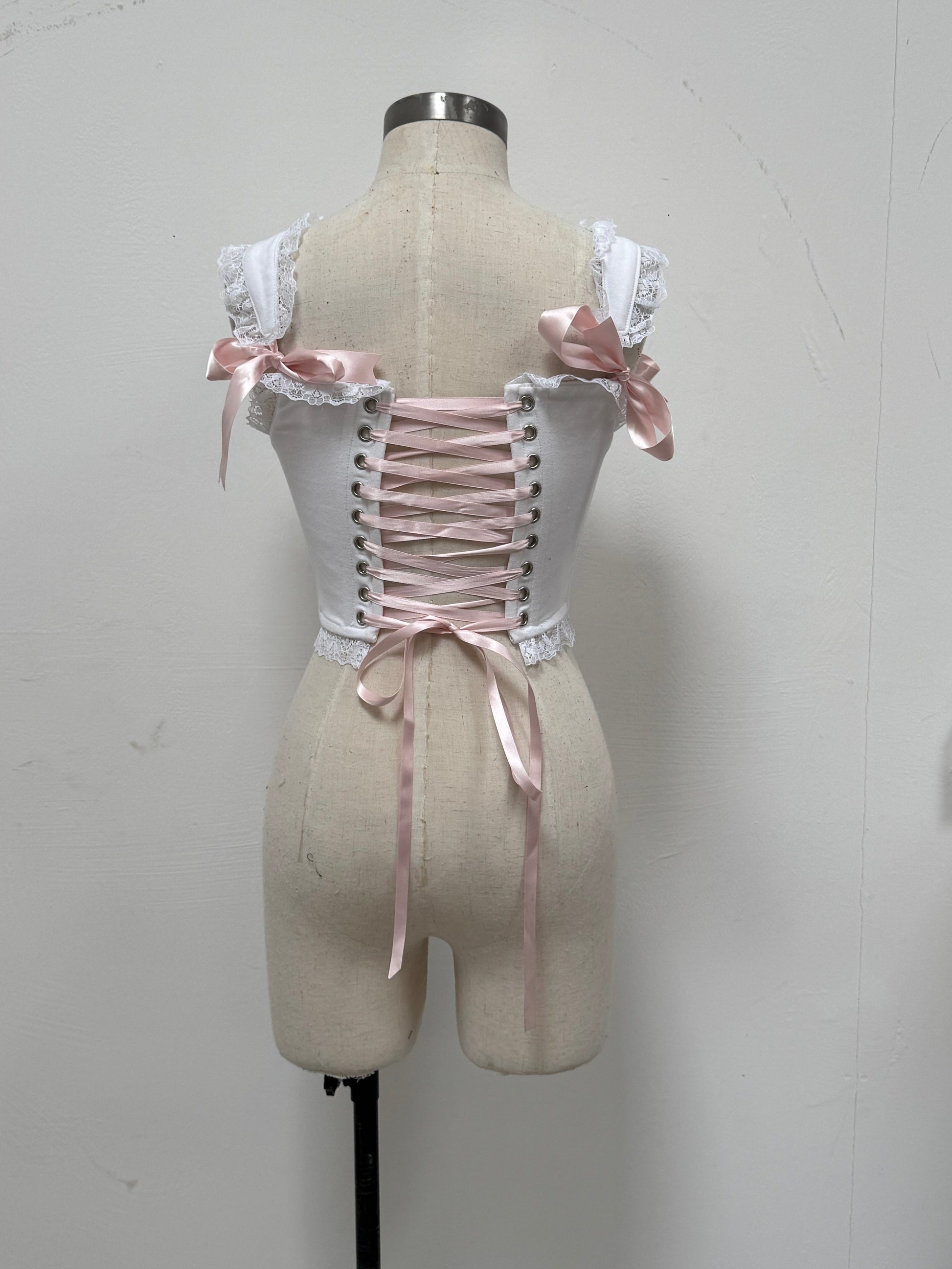 SAMPLE SALE - WHITE CORSET S