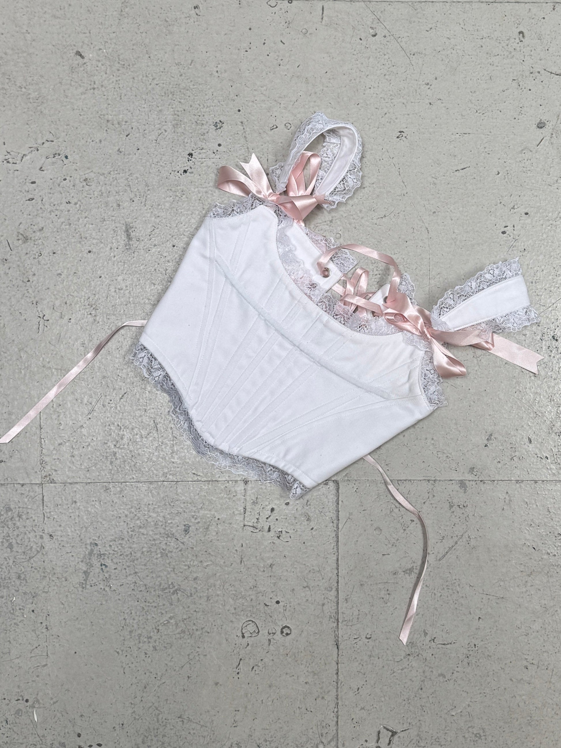 SAMPLE SALE - WHITE CORSET S