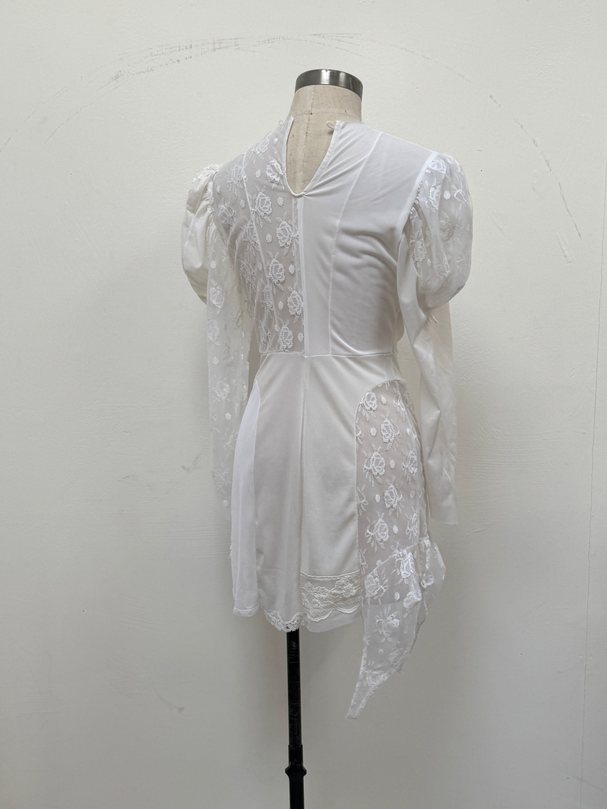 SAMPLE SALE - UPCYCLED SLIP MINI DRESS S