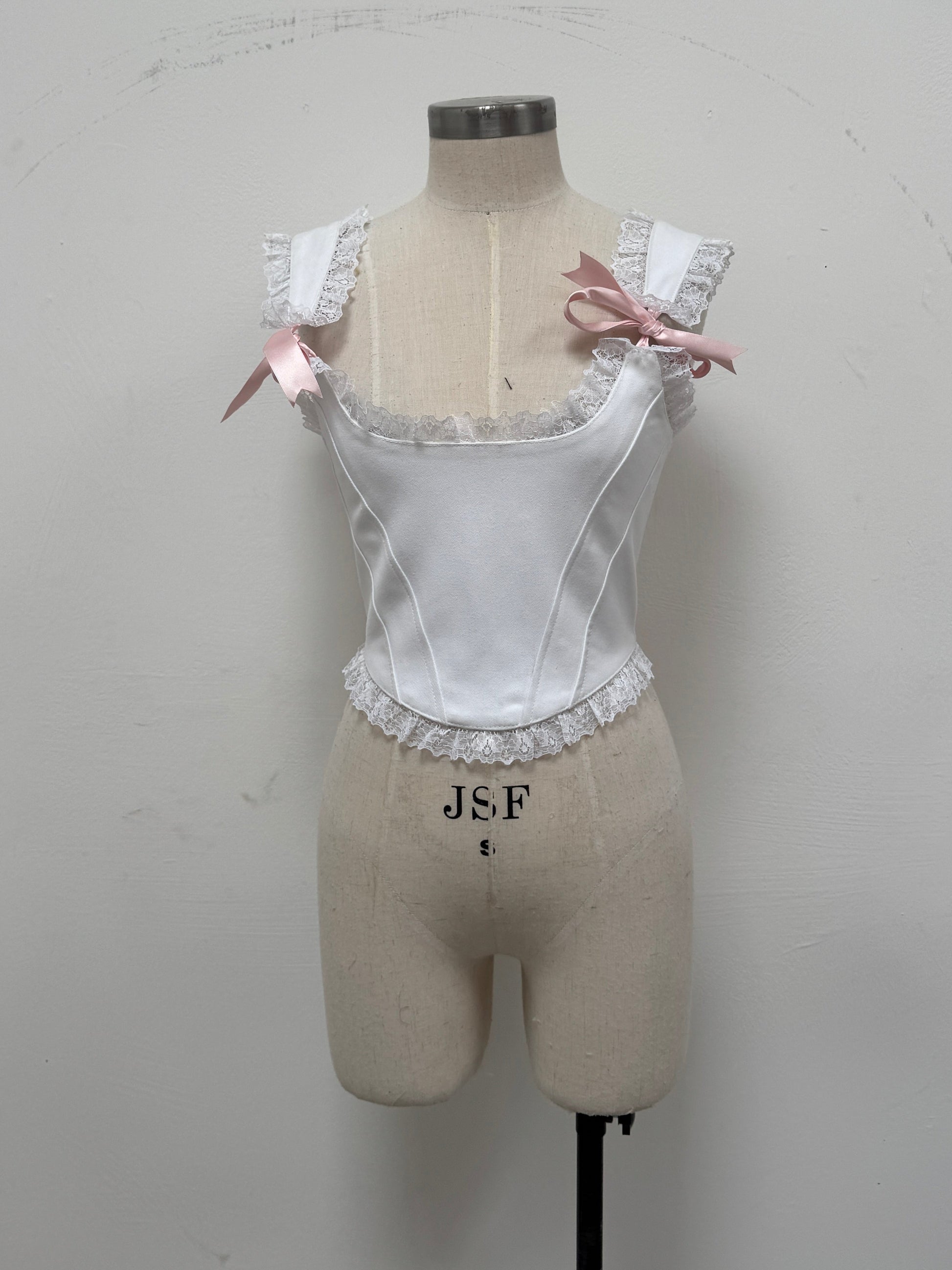 SAMPLE SALE - WHITE CORSET S