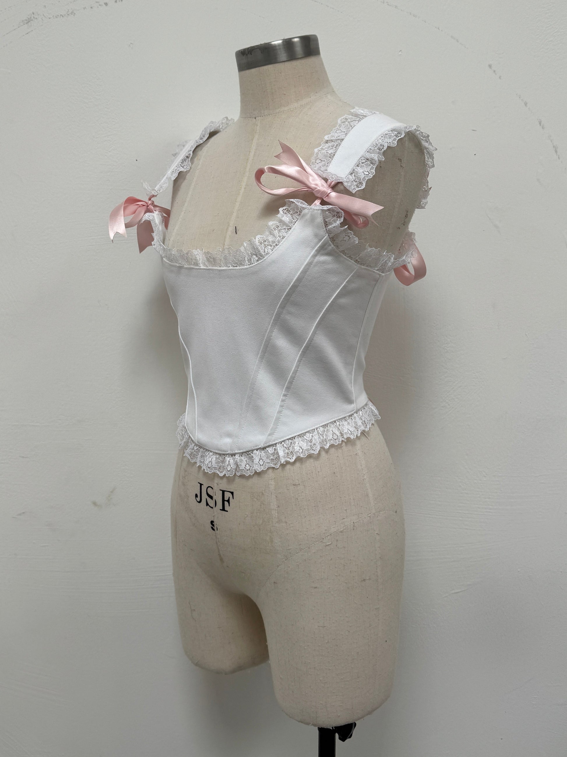 SAMPLE SALE - WHITE CORSET S