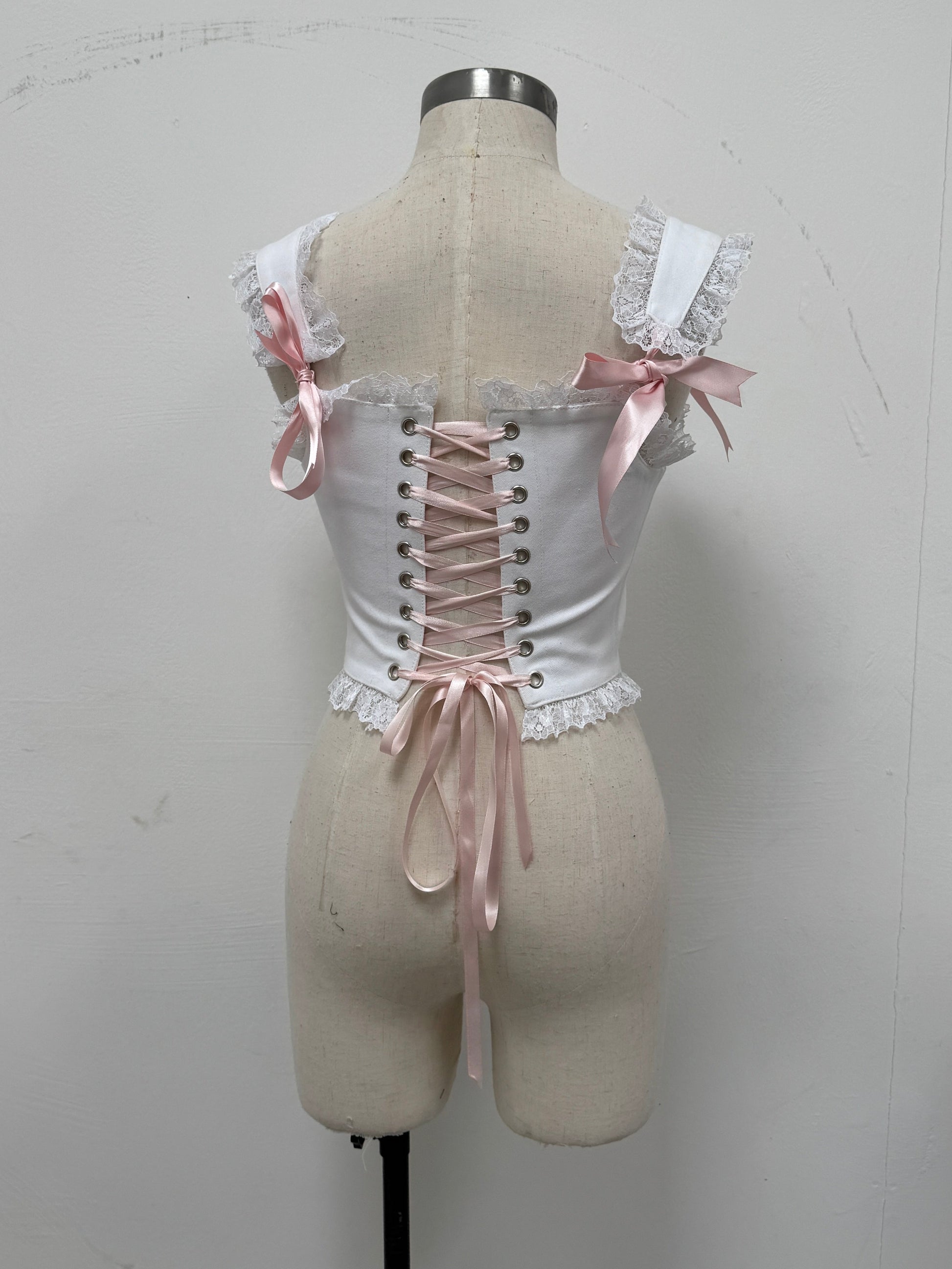 SAMPLE SALE - WHITE CORSET S