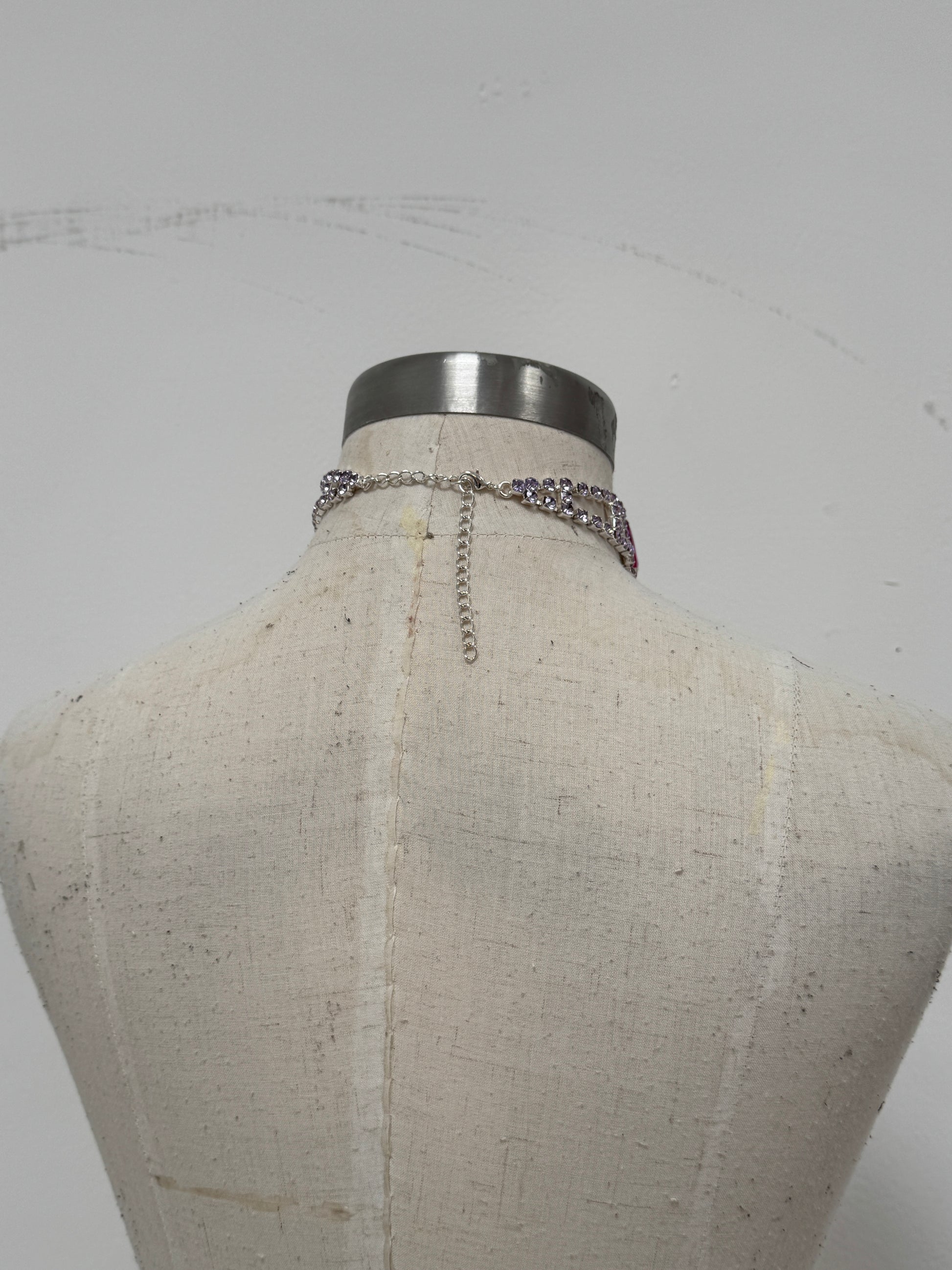 SAMPLE SALE - RHINESTONE CHOKER (PINK)