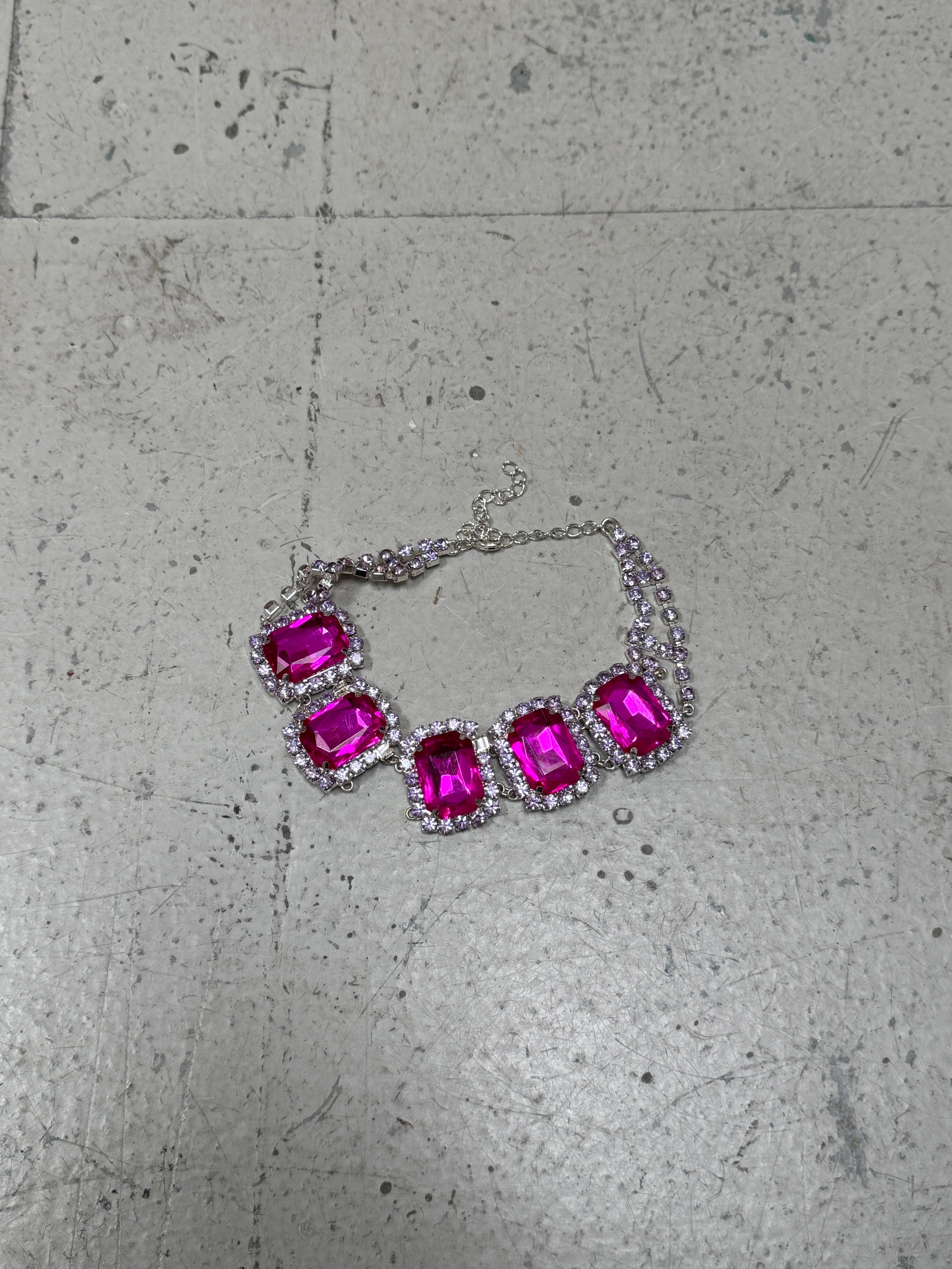 SAMPLE SALE - RHINESTONE CHOKER (PINK)