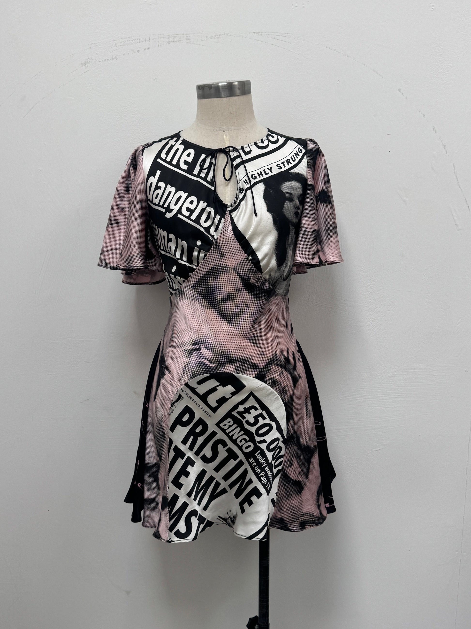 SAMPLE SALE - SILK GAZETTE DRESS - XS