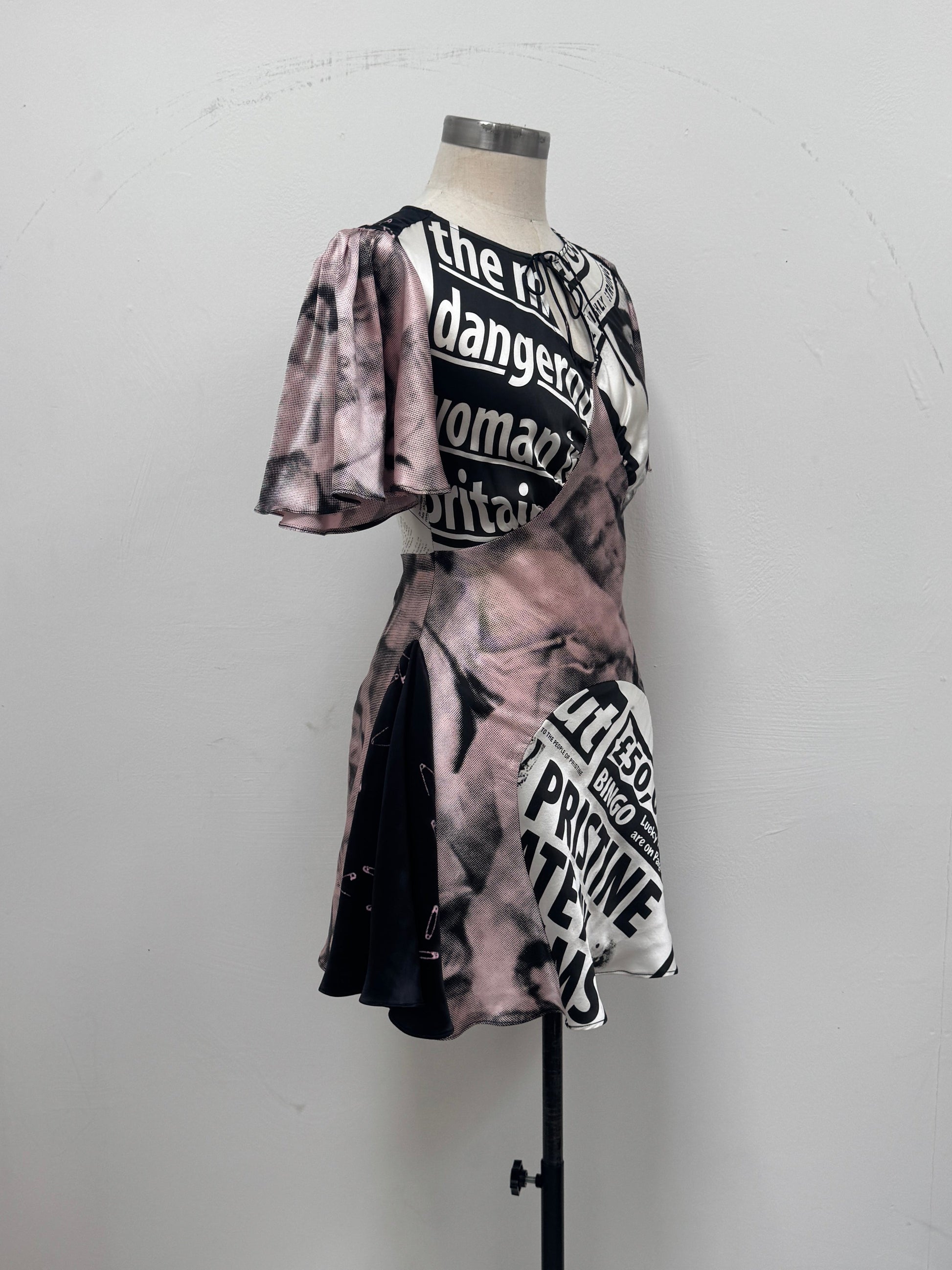 SAMPLE SALE - SILK GAZETTE DRESS - XS