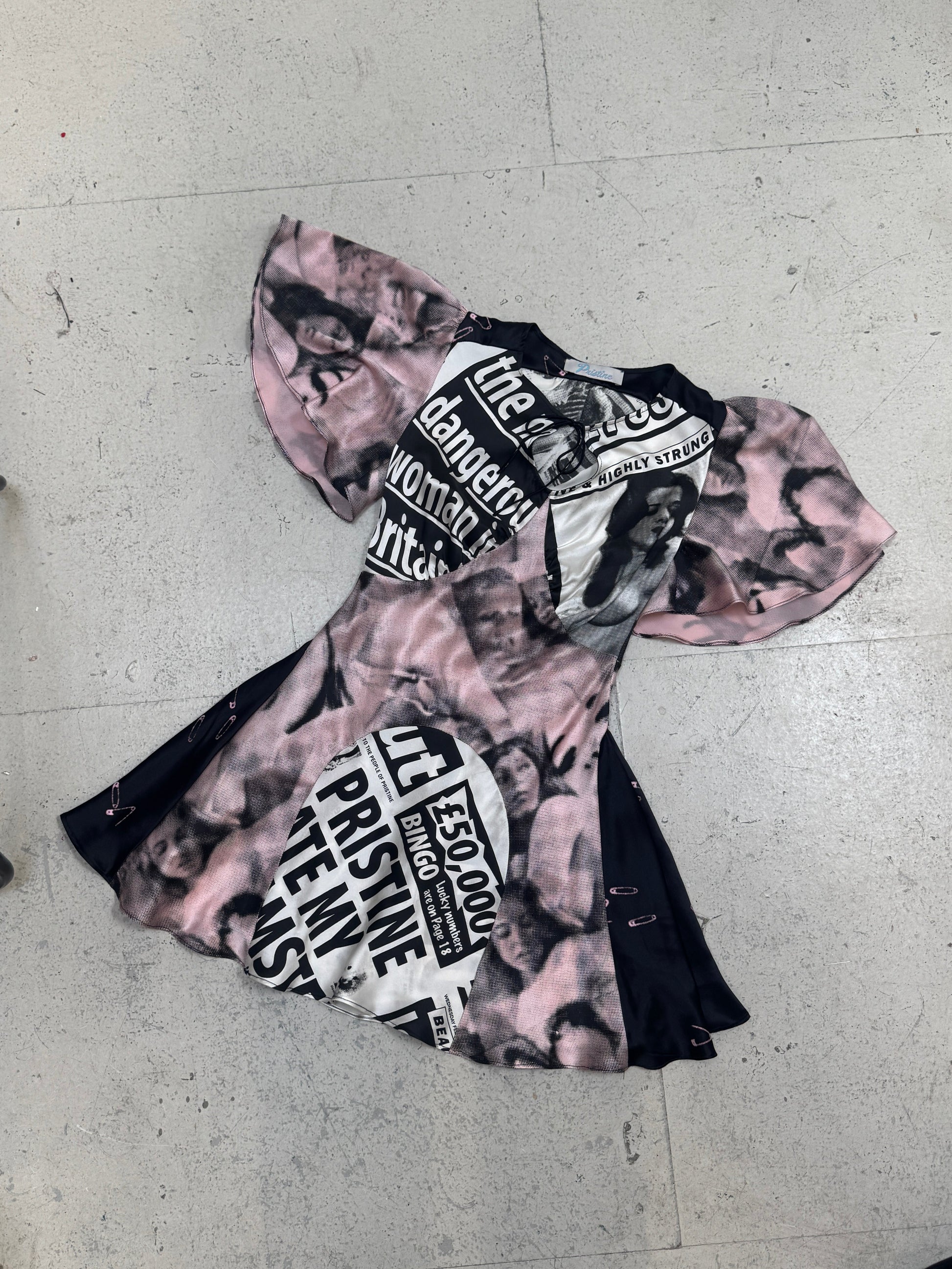 SAMPLE SALE - SILK GAZETTE DRESS - XS