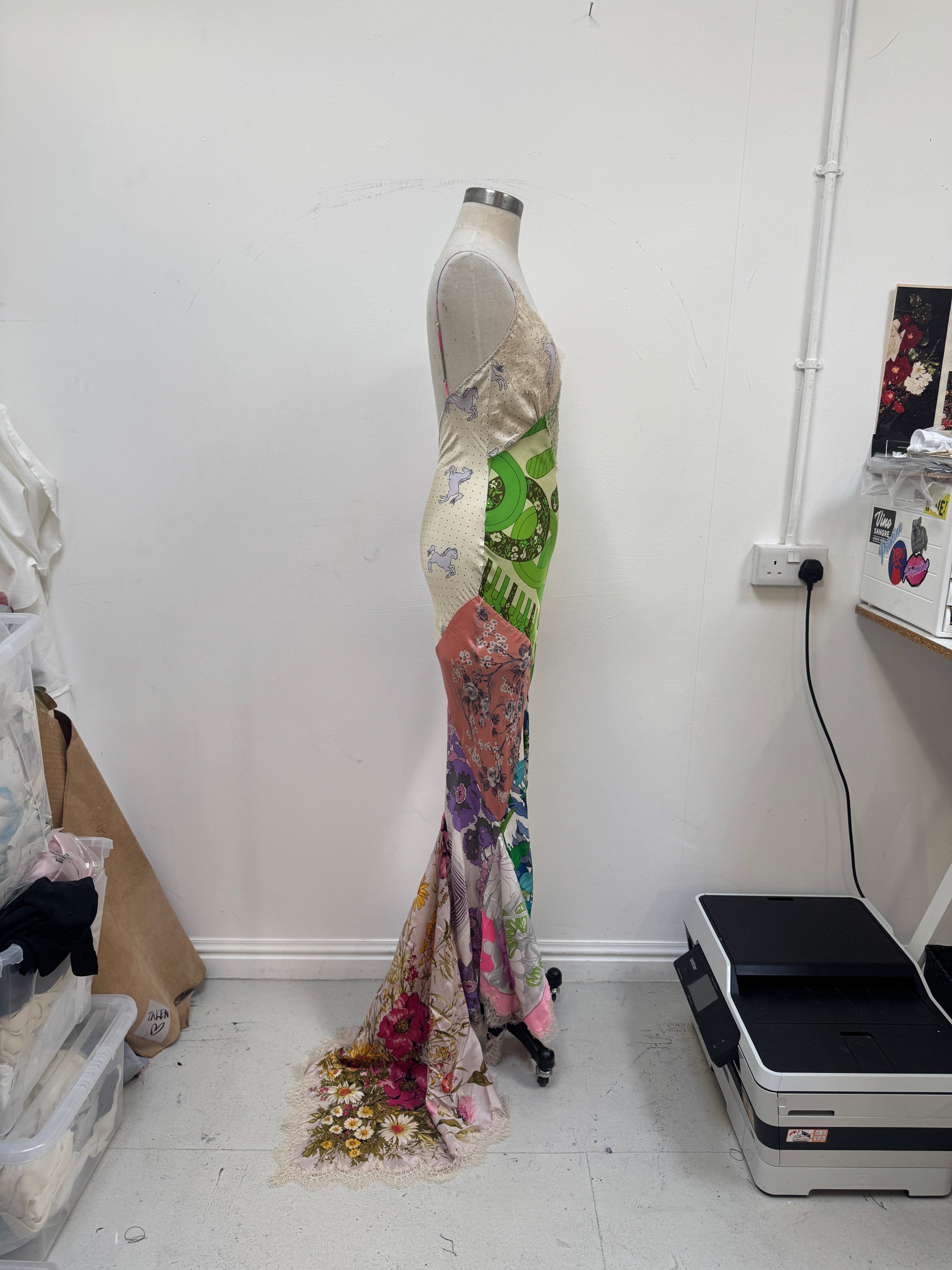 SAMPLE SALE - SILK SCARF GOWN - XS/S