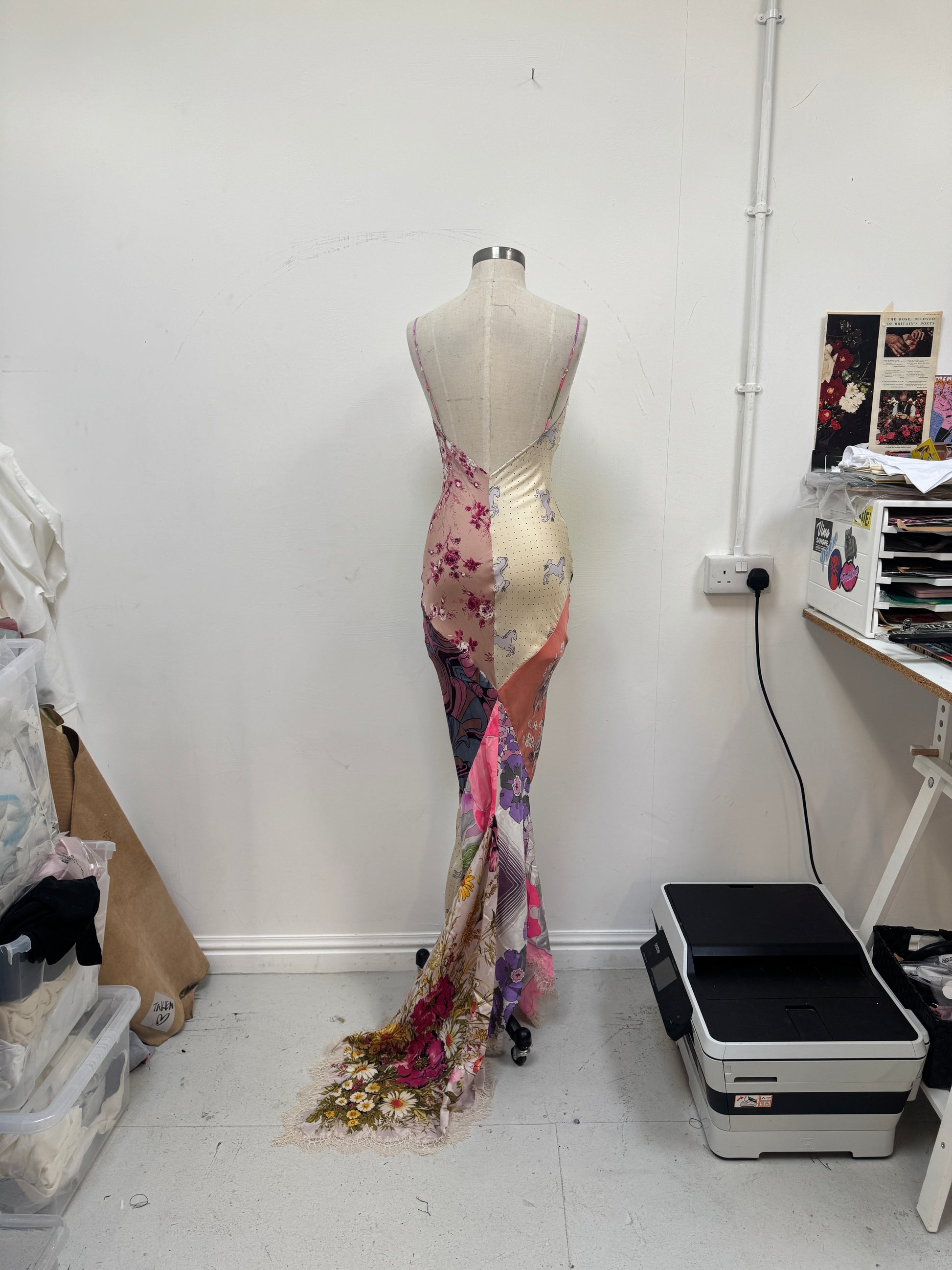 SAMPLE SALE - SILK SCARF GOWN - XS/S