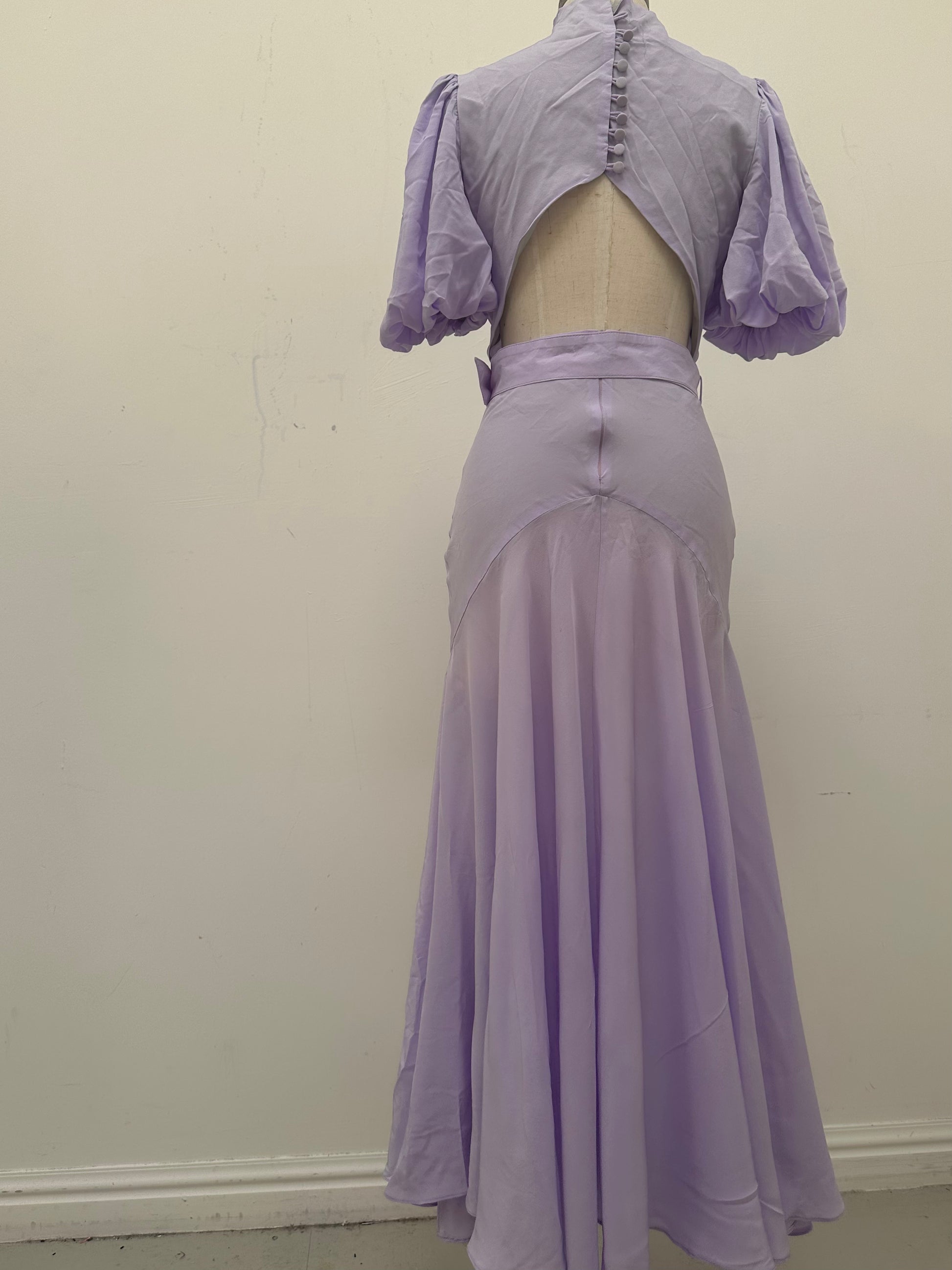 100% SILK LILAC DRESS XS/S