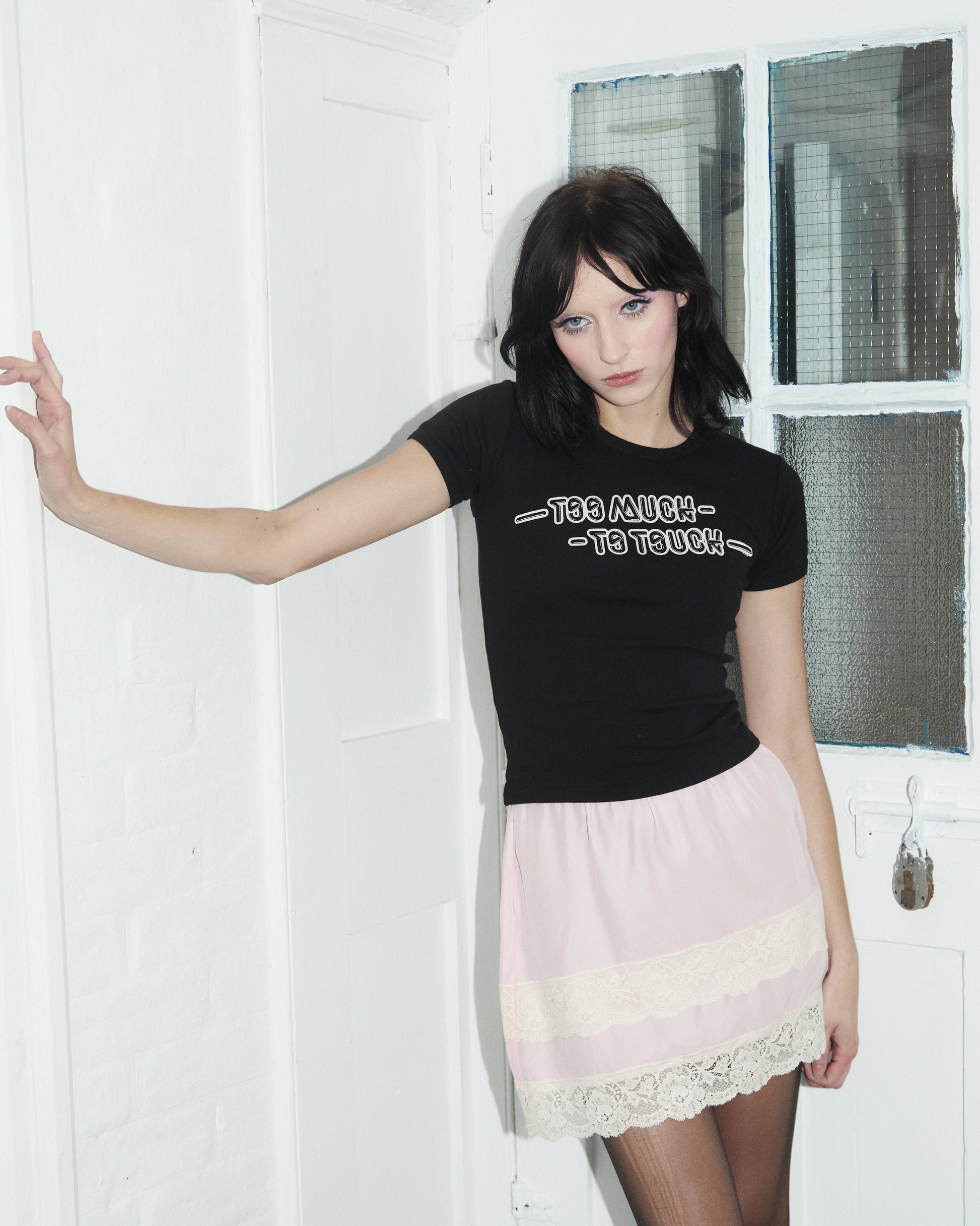 COLETTE LACE TRIM MINI SKIRT