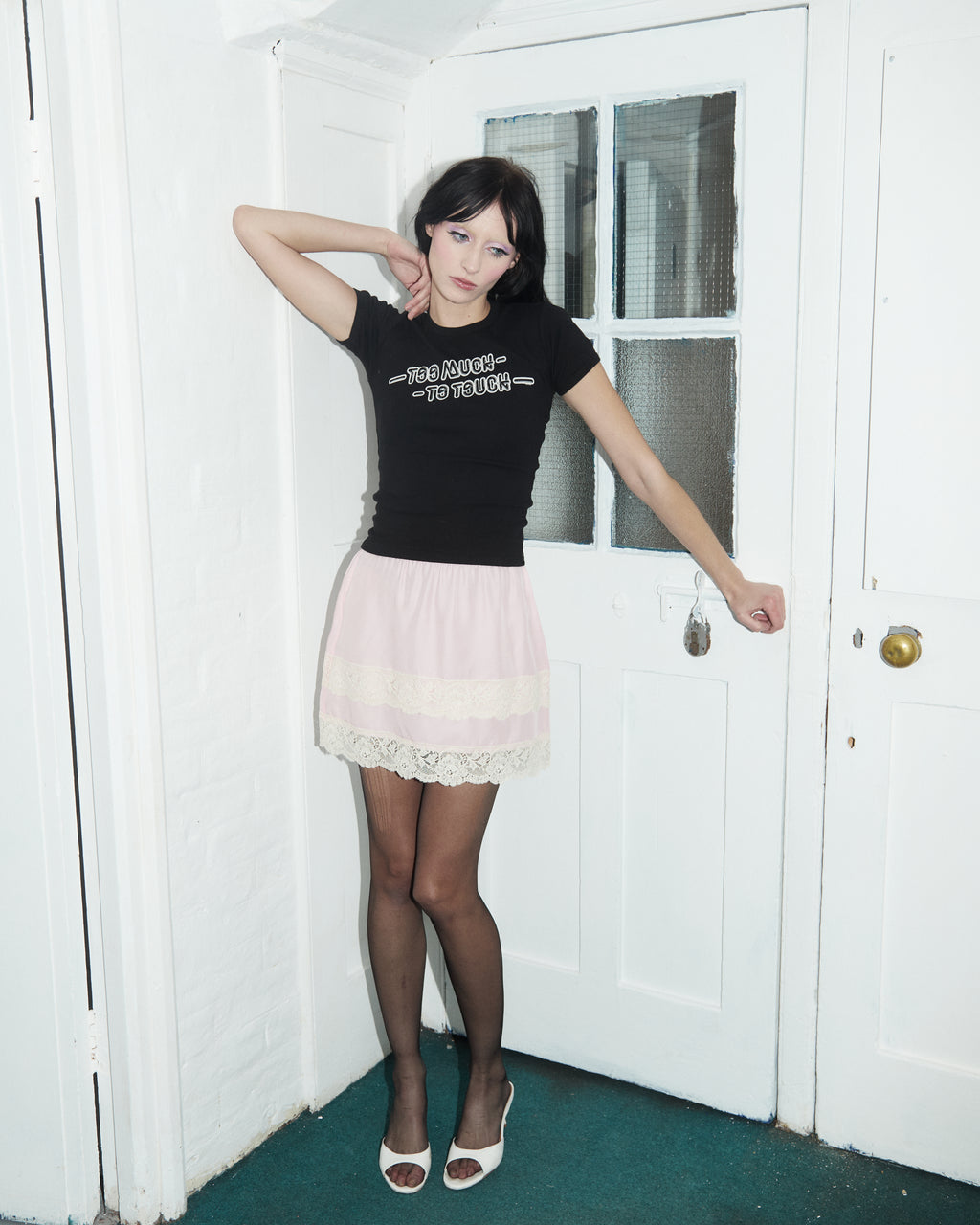 COLETTE LACE TRIM MINI SKIRT