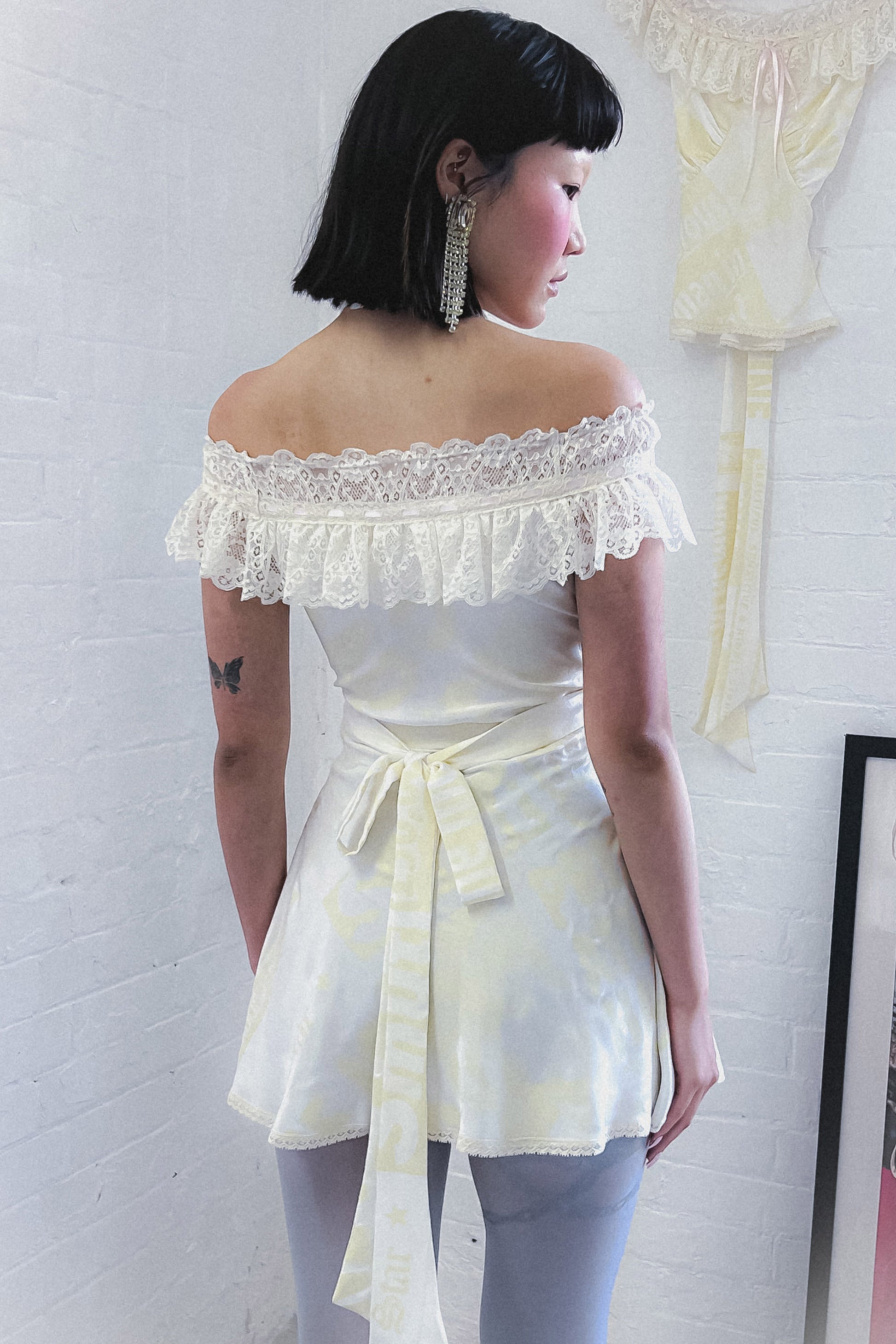SAMPLE SALE - SILK NEWSPAPER PRINT DRESS - XS
