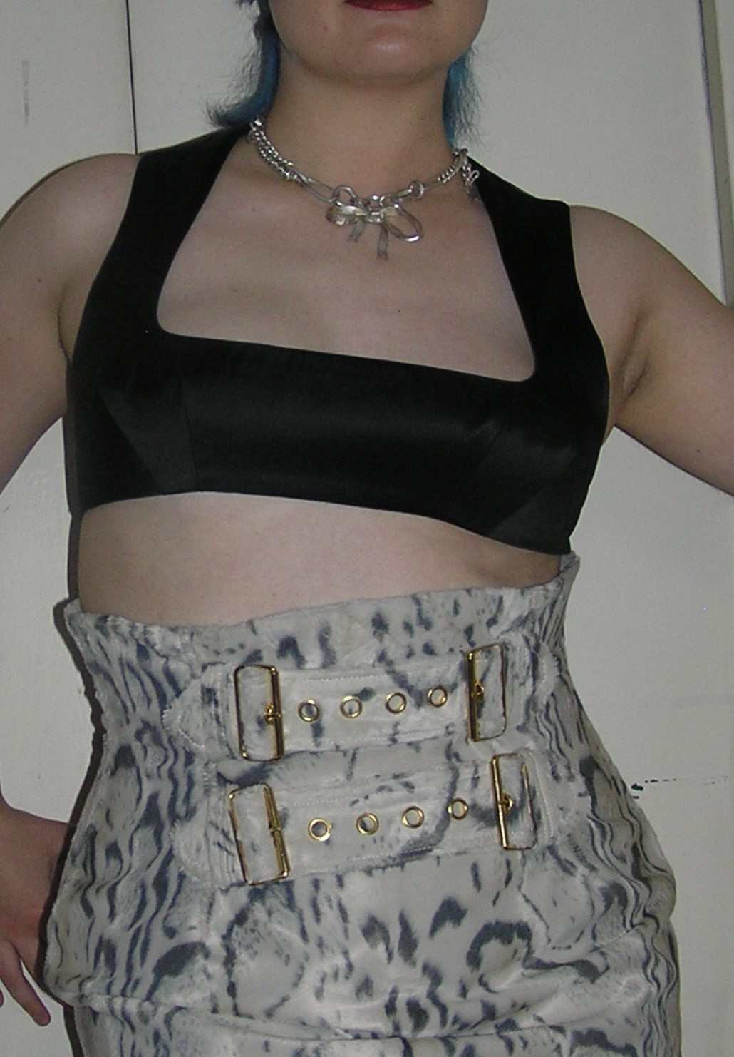 BLACK SILK BLEND BRALET - XXL