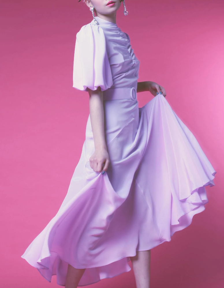 100% SILK LILAC DRESS XS/S