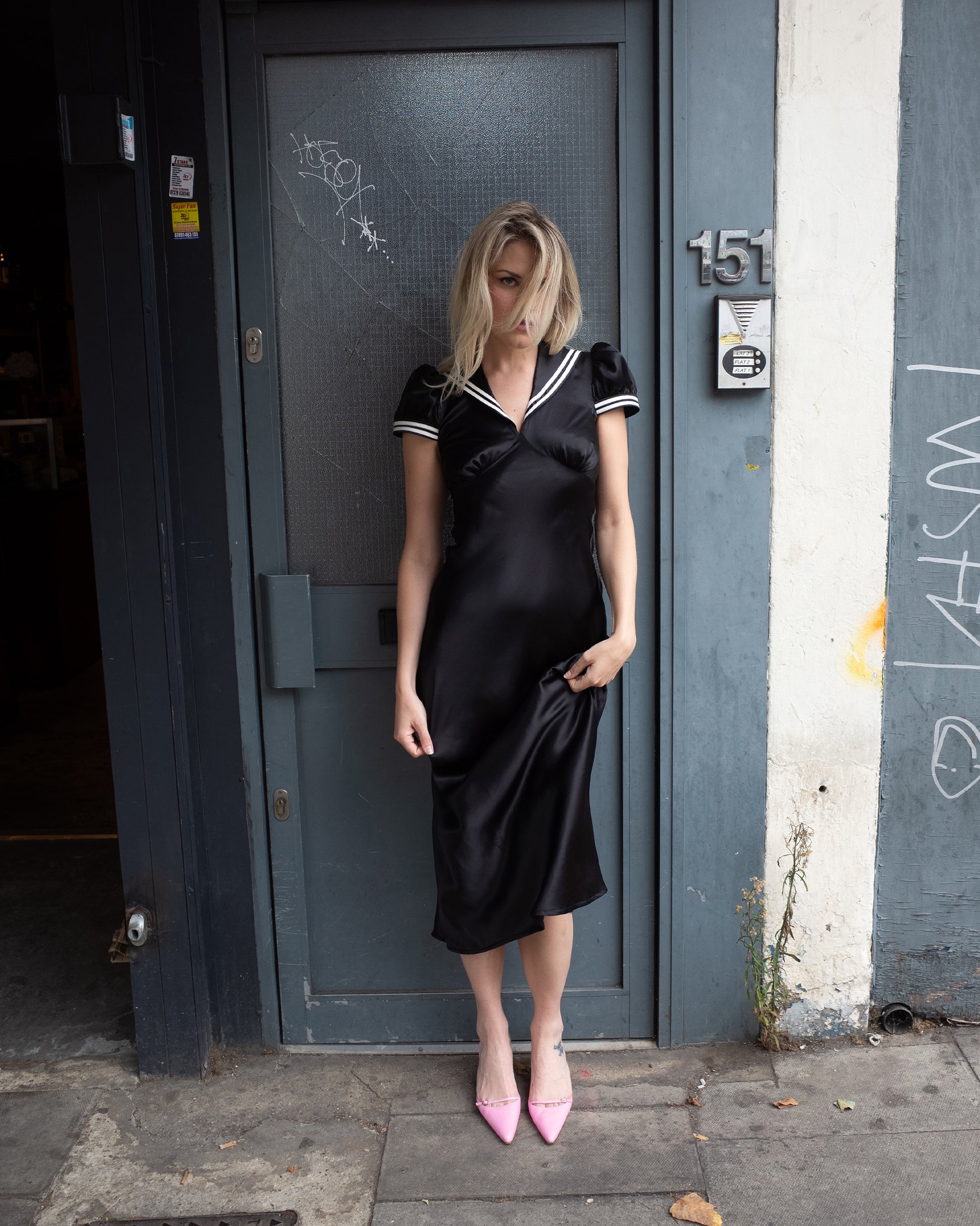 silk sailor dress Vintage Blugirl Blumarine 2004 S/S Silk Sailor Dress