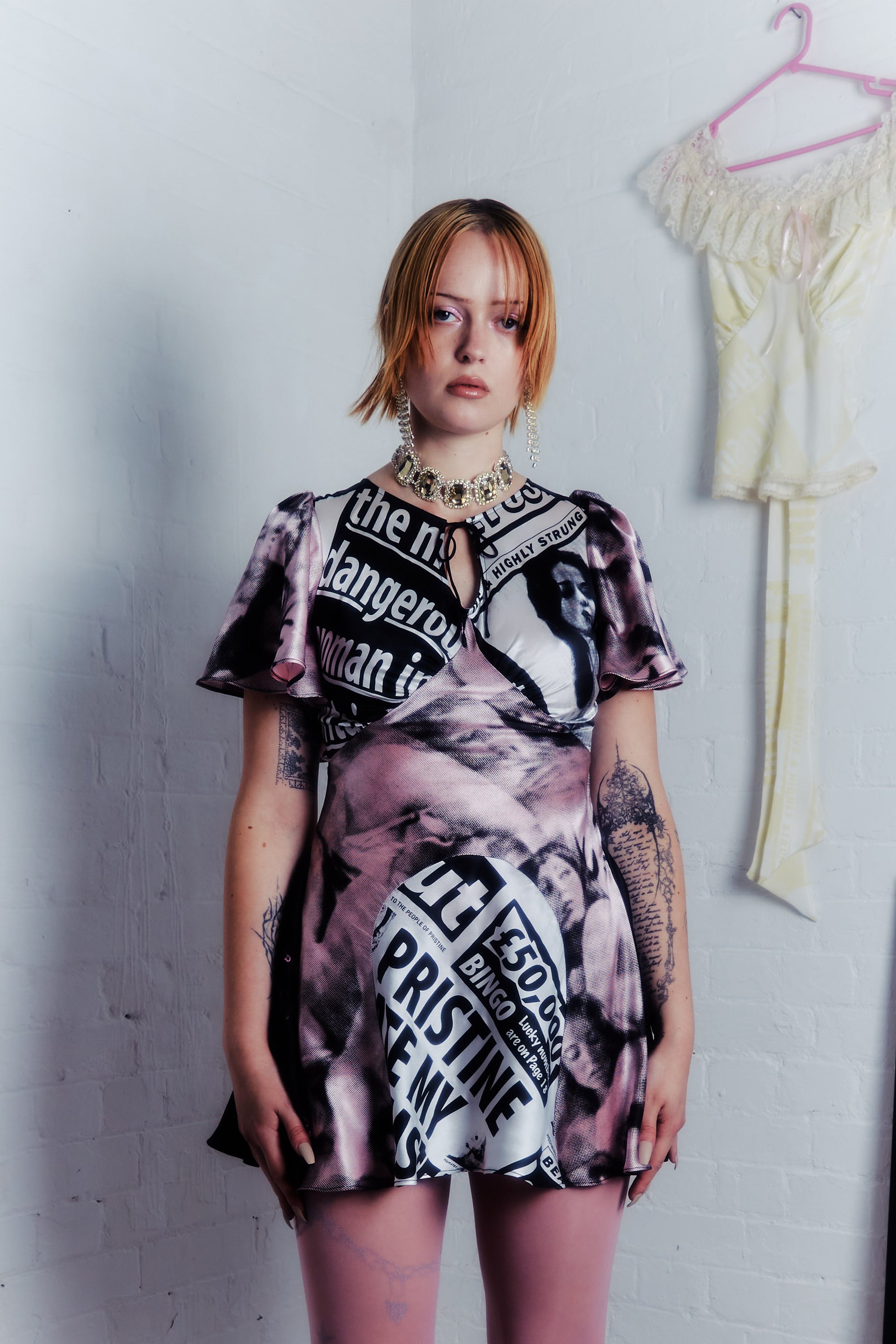 SAMPLE SALE - SILK GAZETTE DRESS - XS